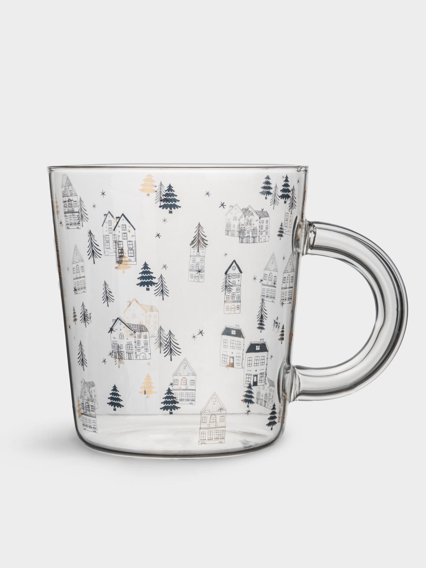 Кружка, 480 мл, стекло Б, Домики, Townlet