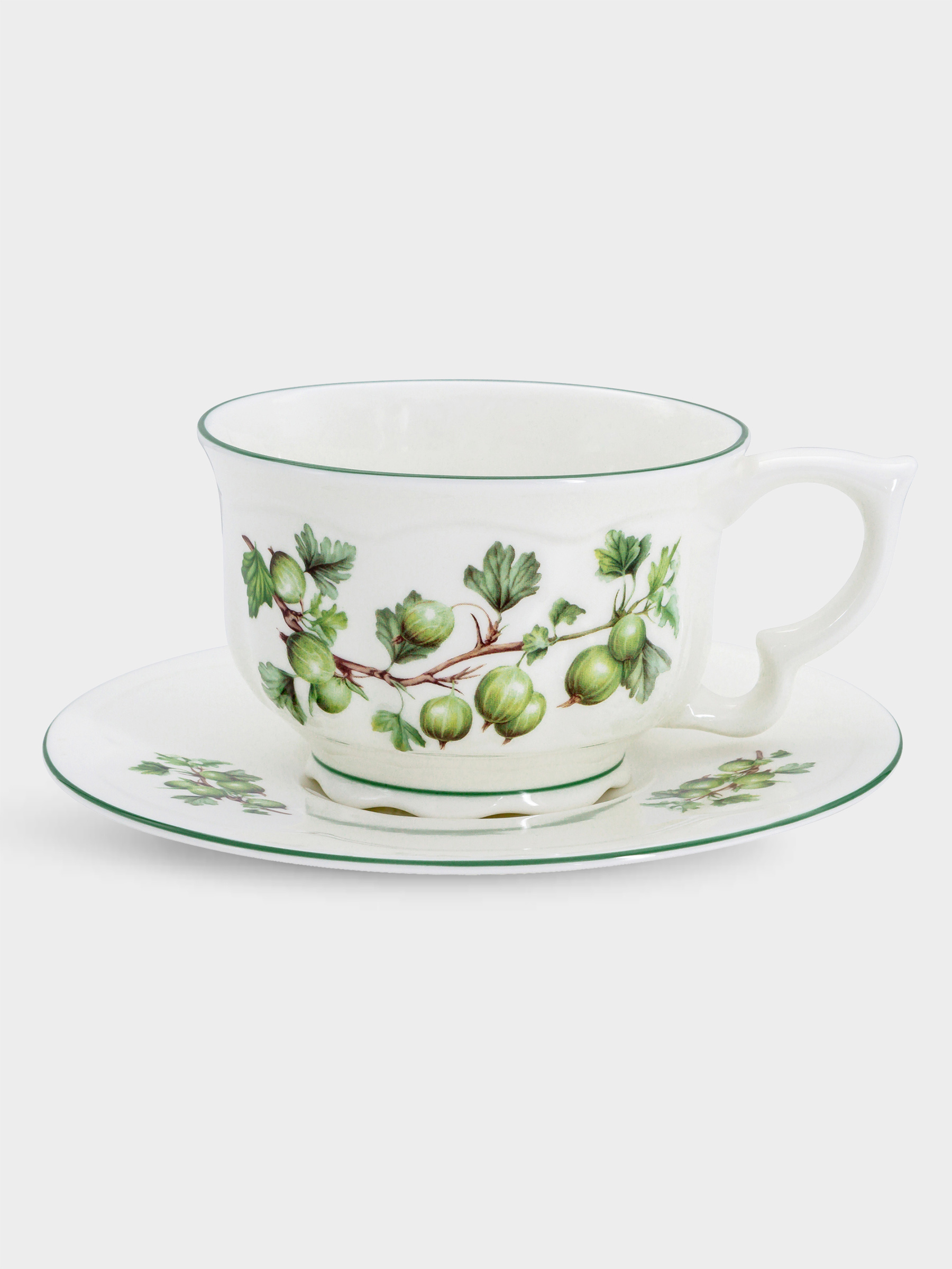 Чашка с блюдцем, 340 мл, Крыжовник