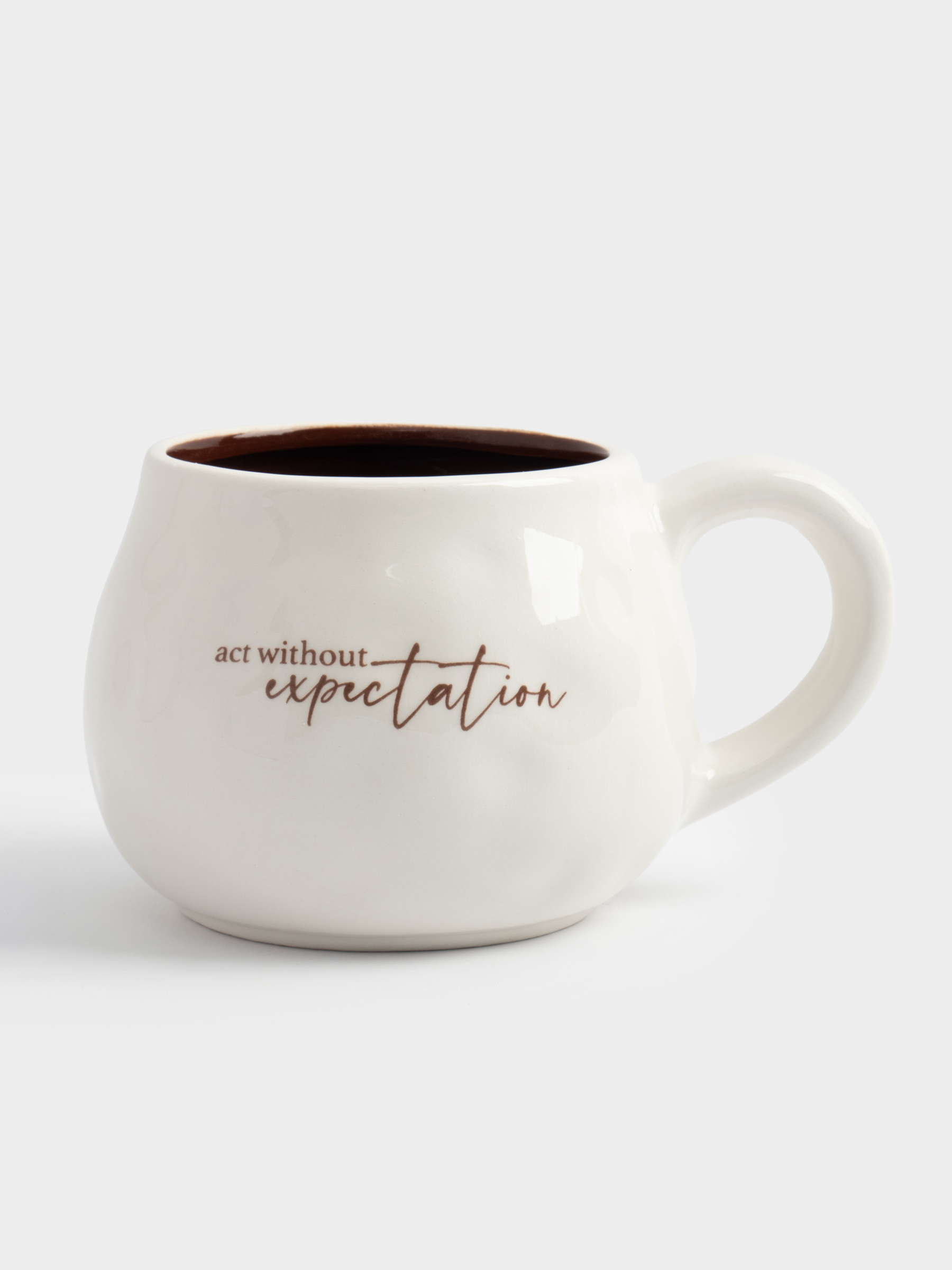 Кружка, 460 мл, керамика, бело-бордовая, Мятый эффект, Действуй, Message