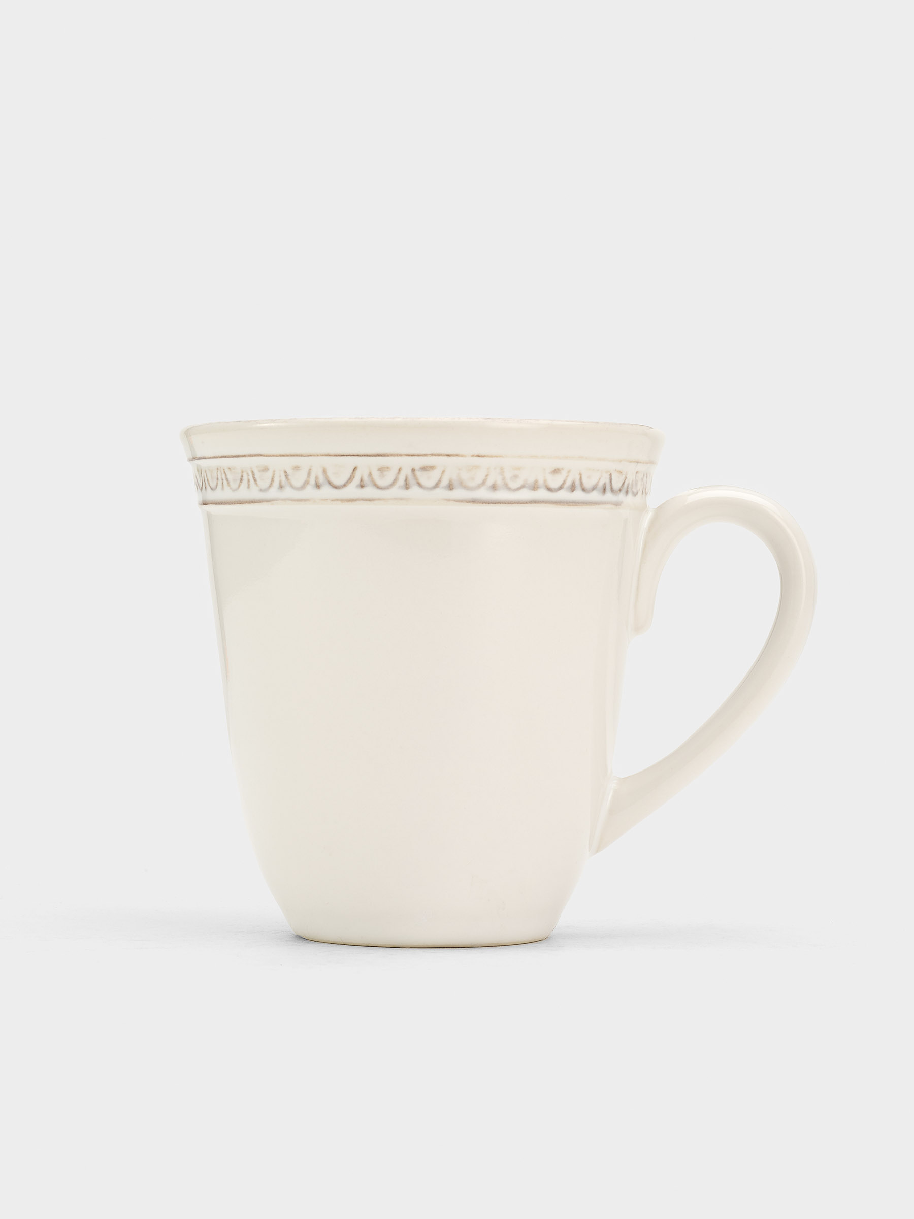 Кружка, 320 мл, каменная керамика, белая, Augusta