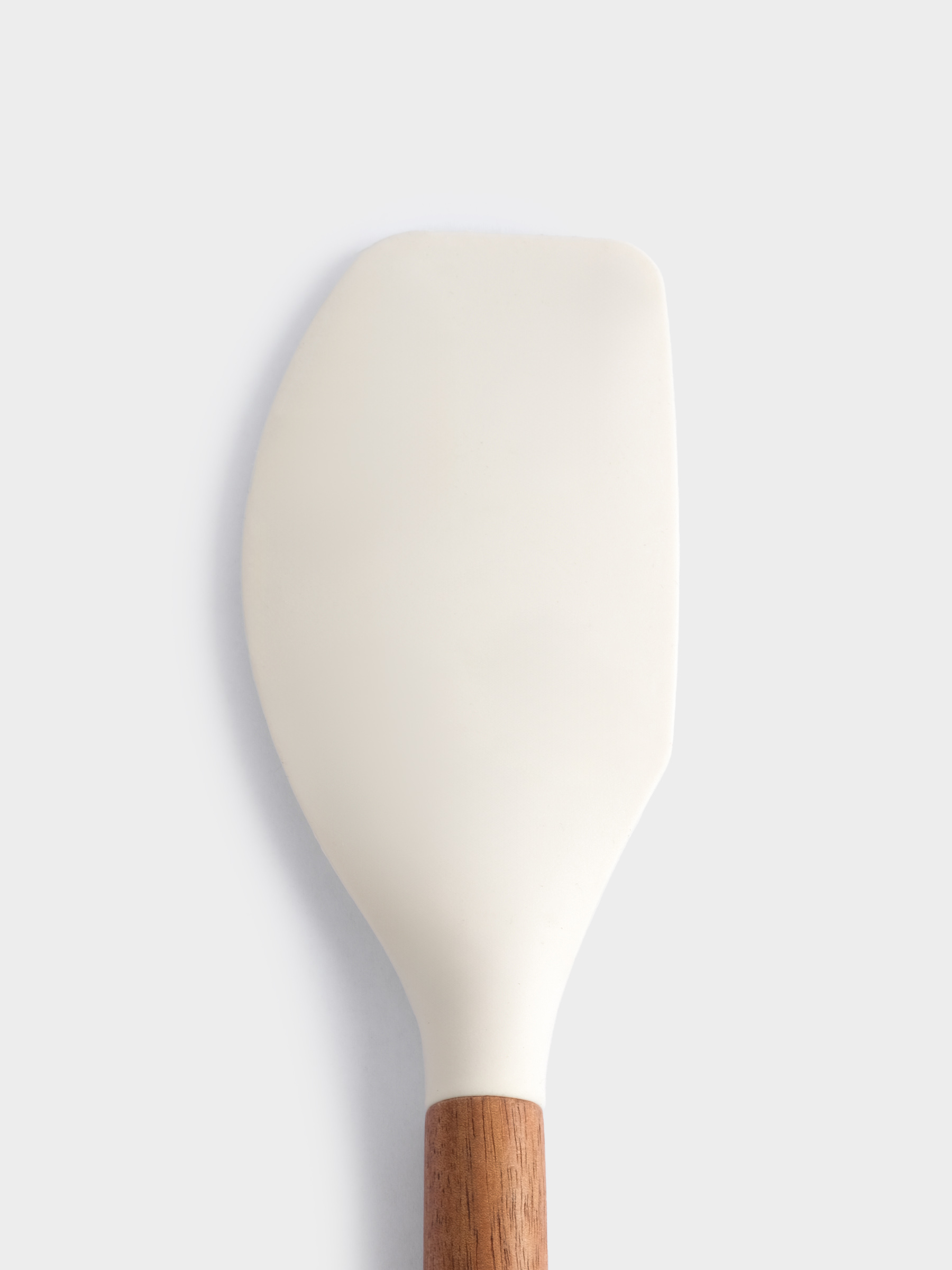 Лопатка-шпатель, 32 см, силикон/дерево, молочный, Wenge