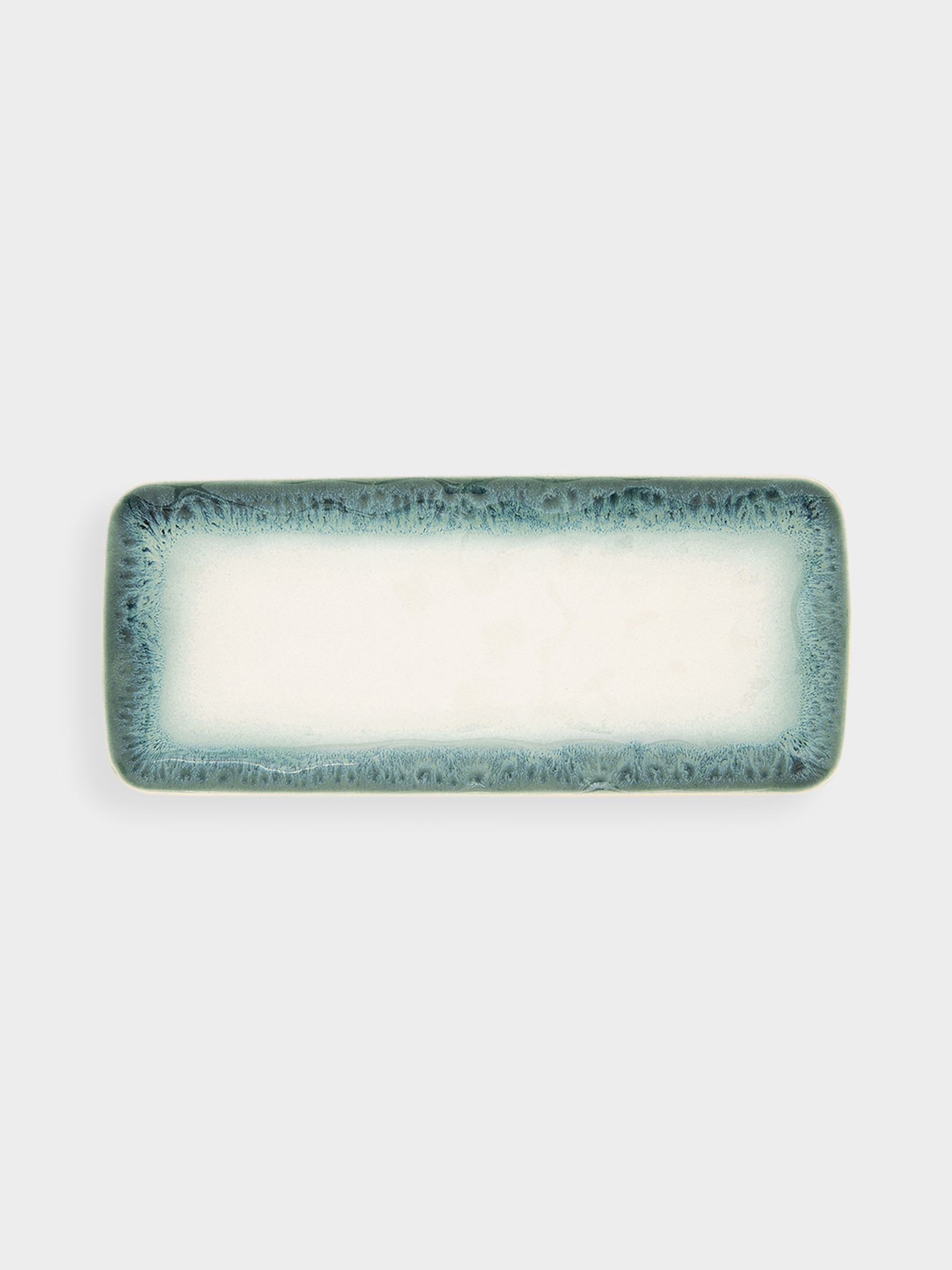 Блюдо, 36x16 см, прямоугольное, голубое, Nuances