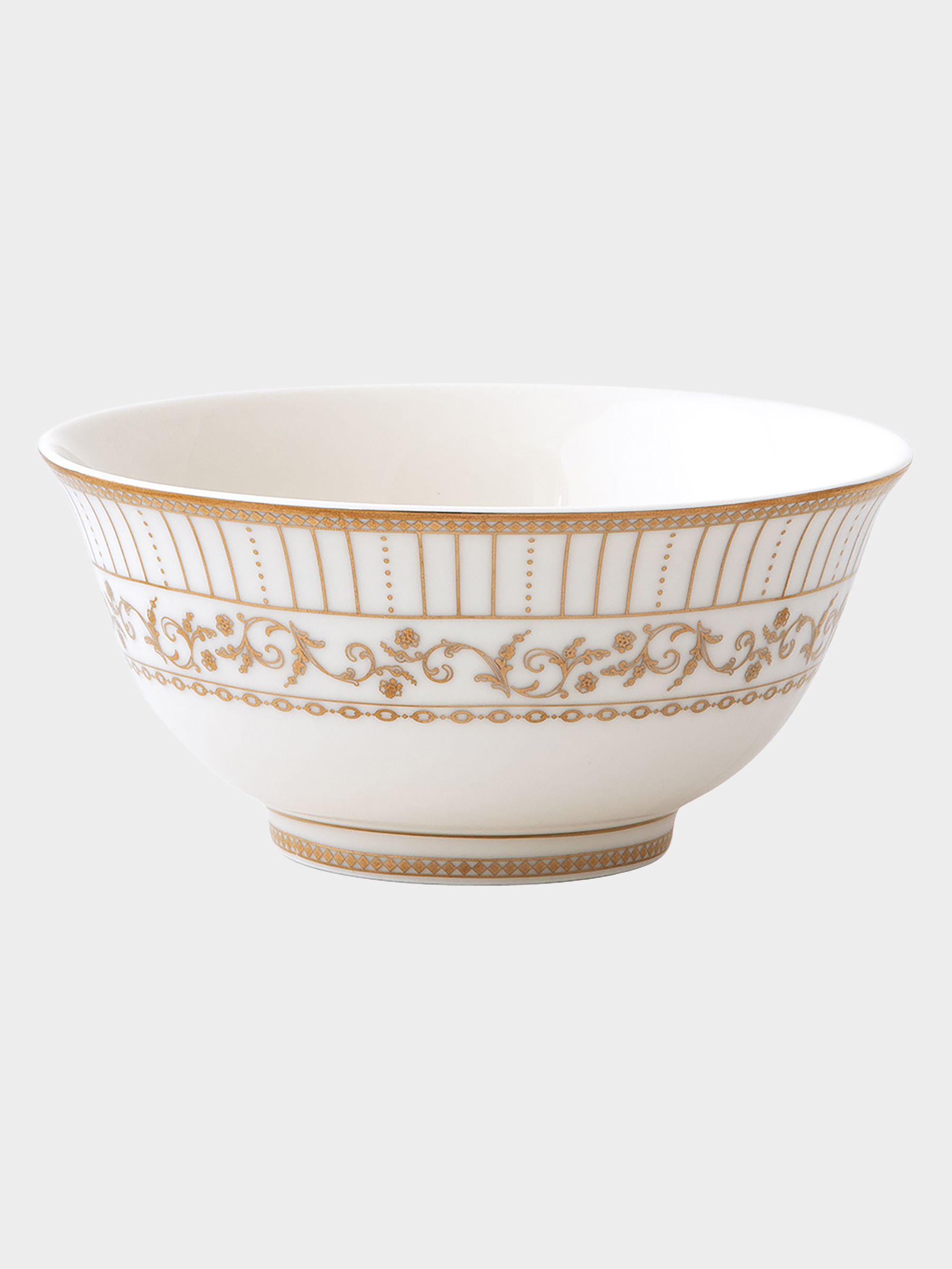Салатник, 15х7 см, 700 мл, фарфор N, белый, с золотистым орнаментом, Golden