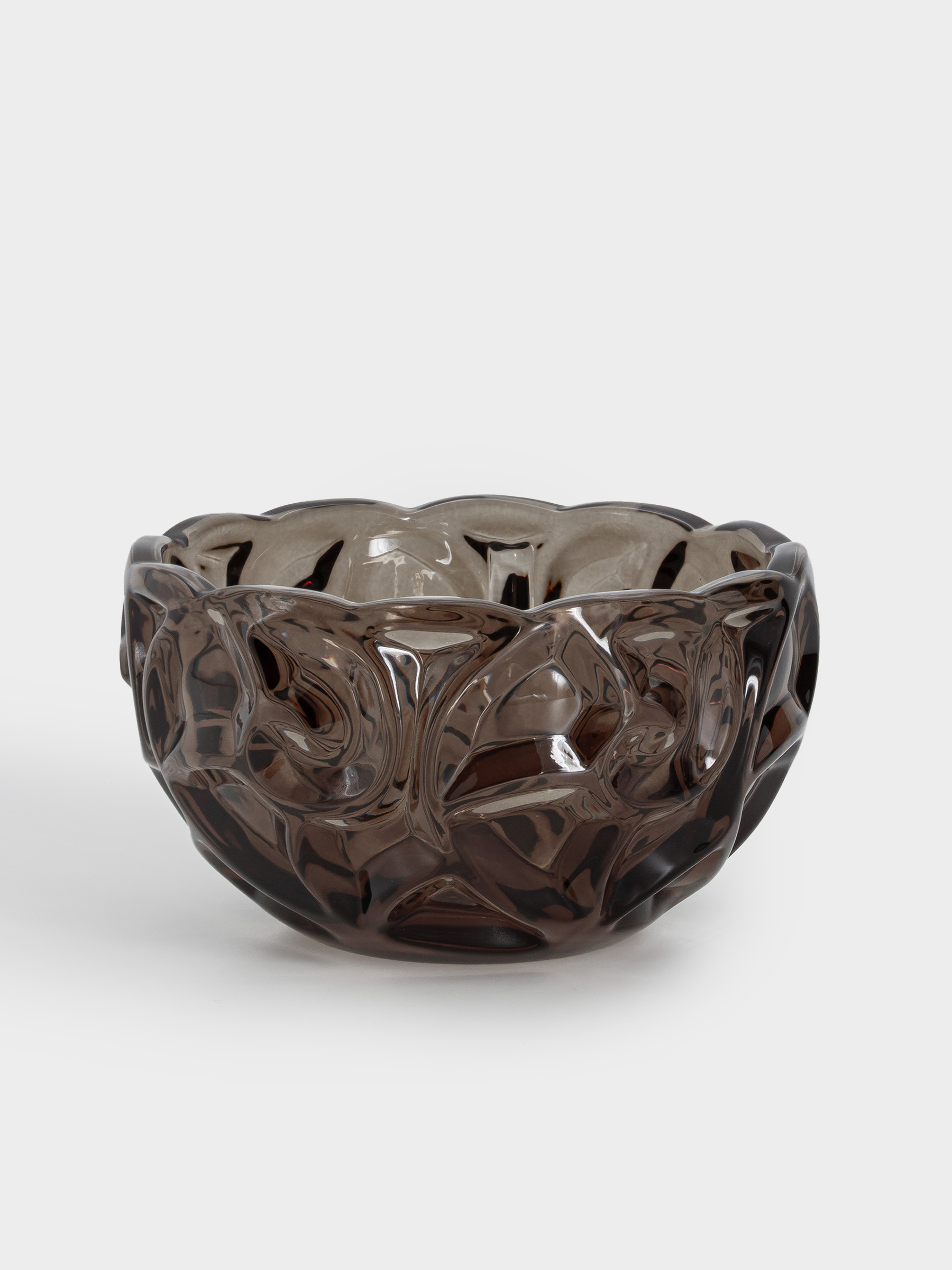 Салатник, 10х17 см, 1,1 л, стекло Р, коричневый, Узоры, Galaxy