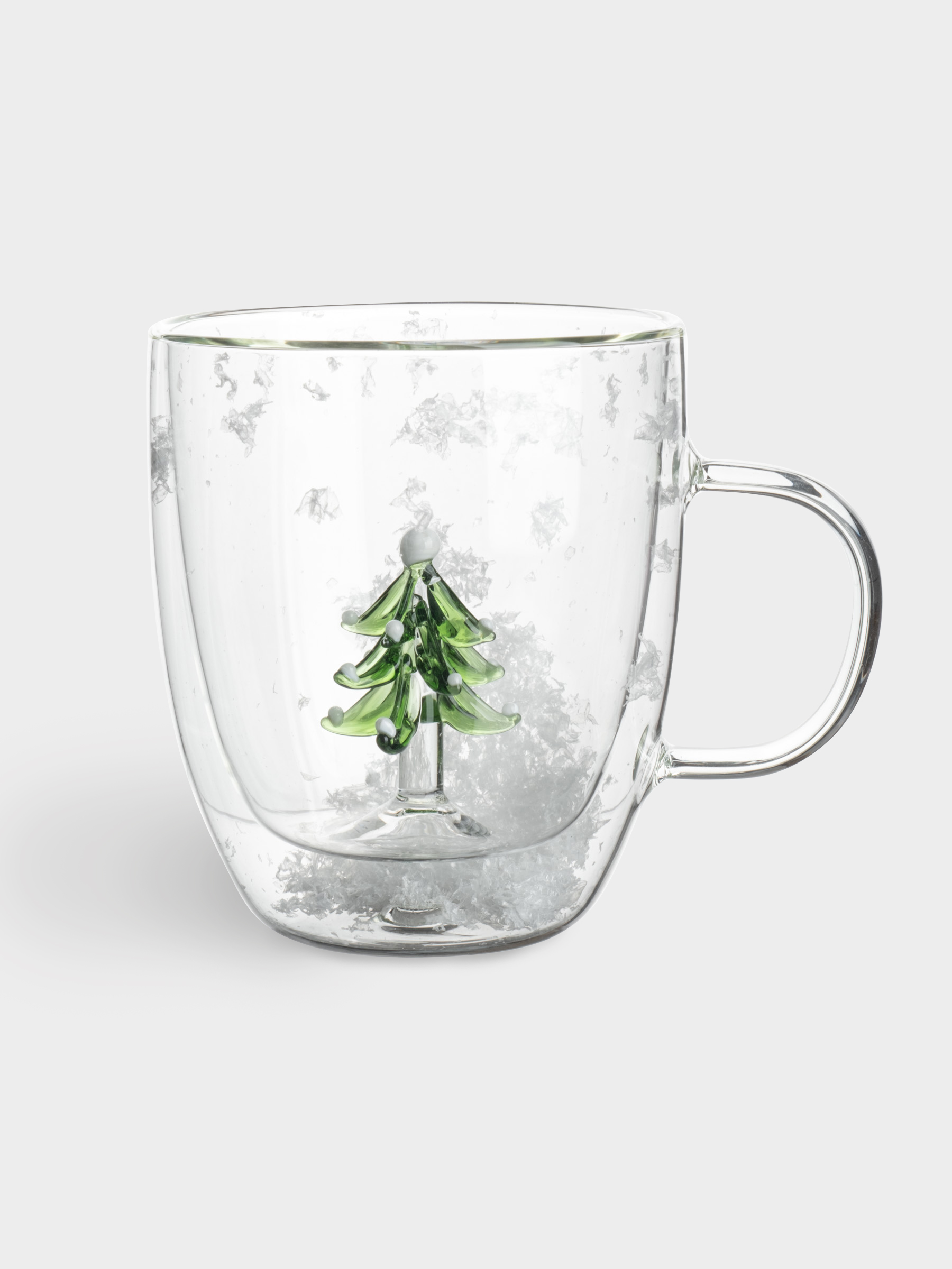 Кружка, 390 мл, стекло Б, Елка, Wind-decor