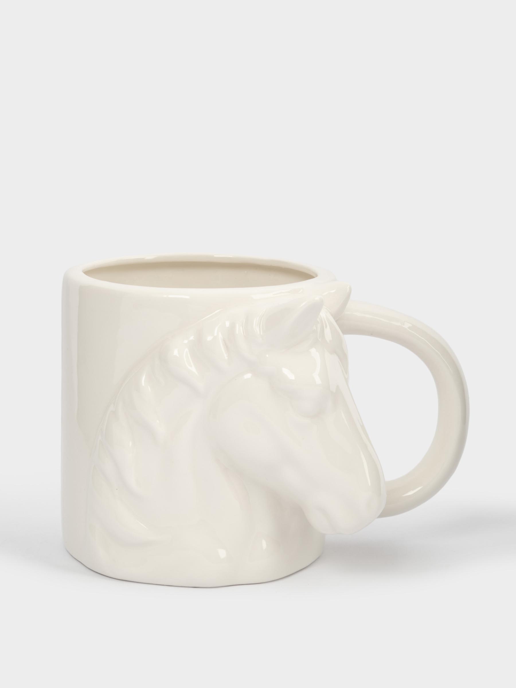 Кружка, 500 мл, фарфор P, белая, Конь, Horse
