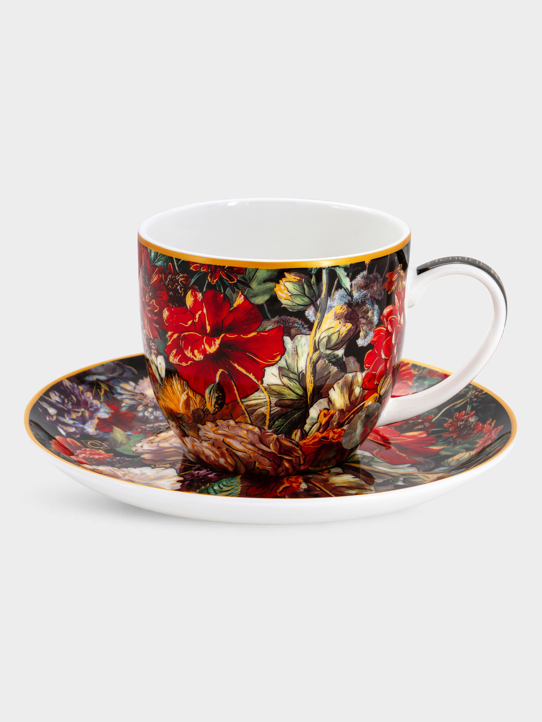 Чашка с блюдцем, 250 мл, Натюрморт с маками, Х. Рейкерс