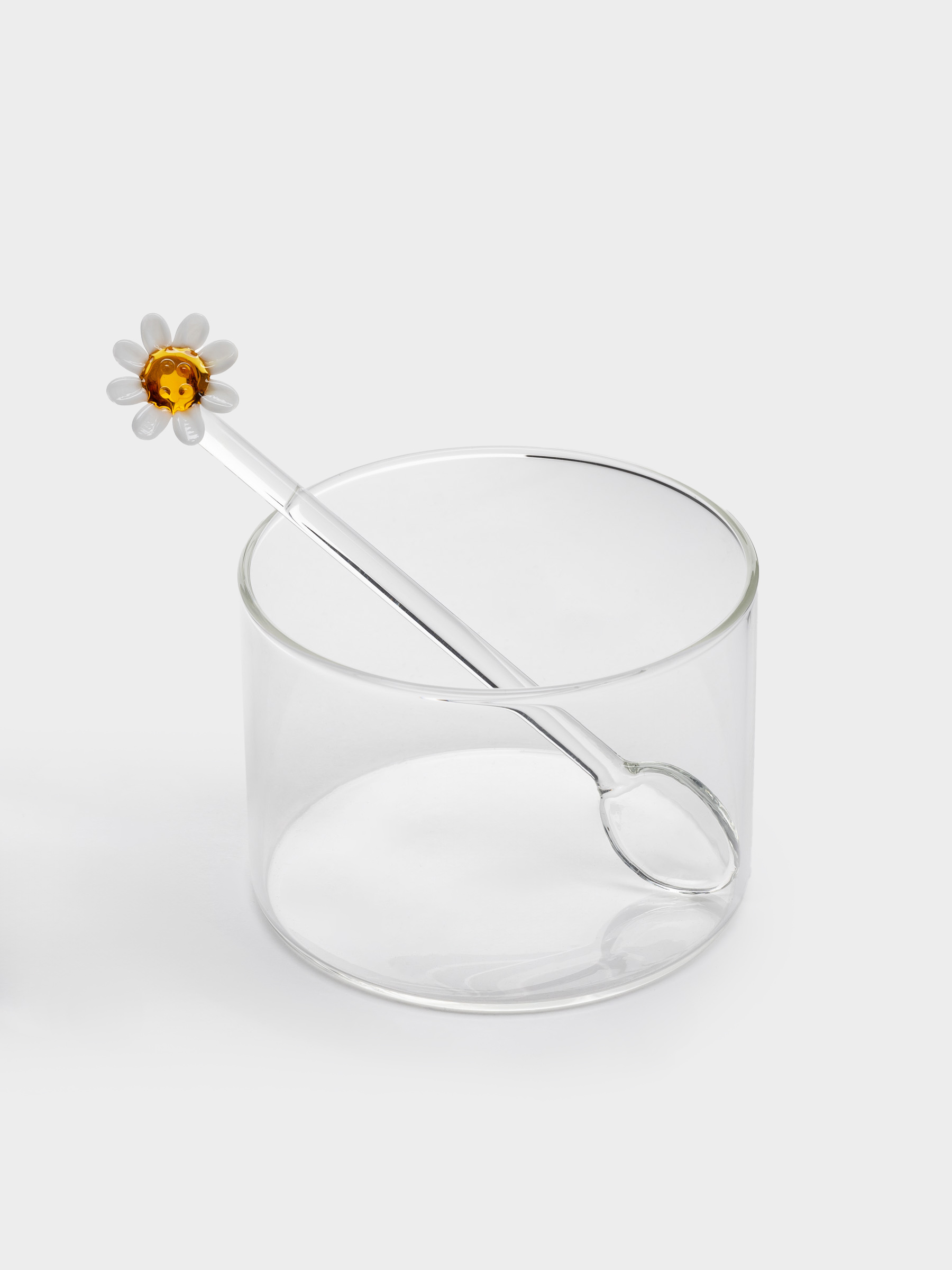 Сахарница, 9 см, 300 мл, с ложкой, стекло Б, Пчелка и маргаритка, Monterey