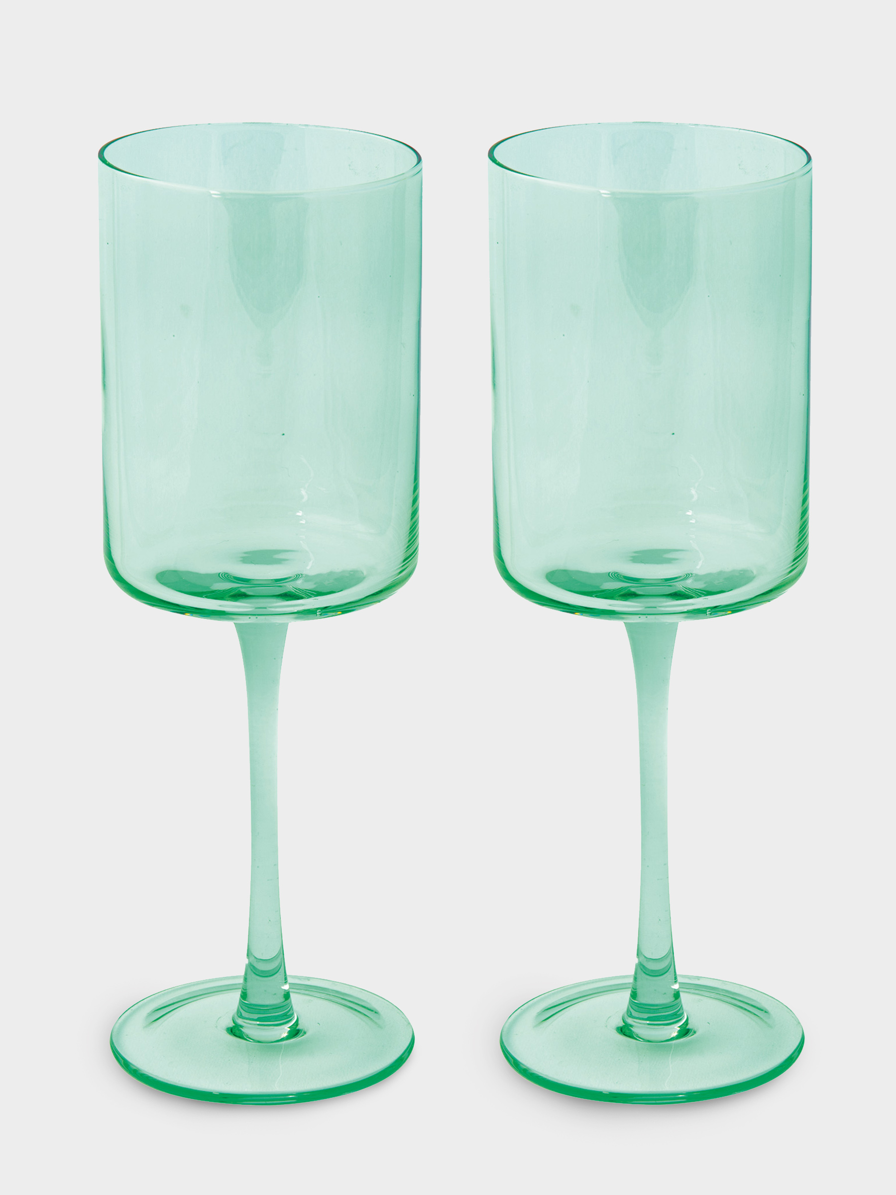 Набор бокалов для вина, 2 пр, 380 мл, стекло, зелёные, Rainbow