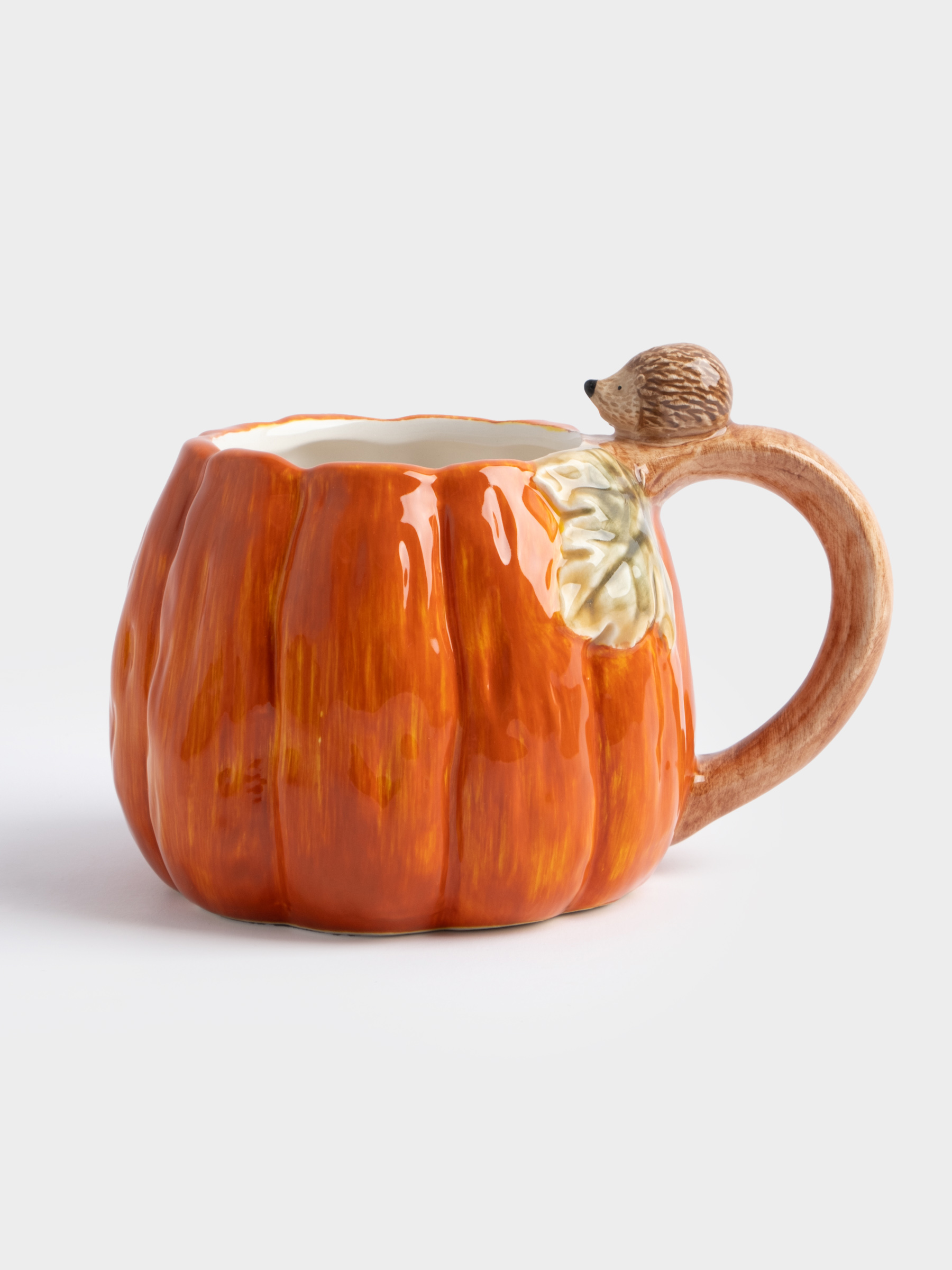 Кружка, 340 мл, керамика, оранжевая, Тыква, Bright pumpkin