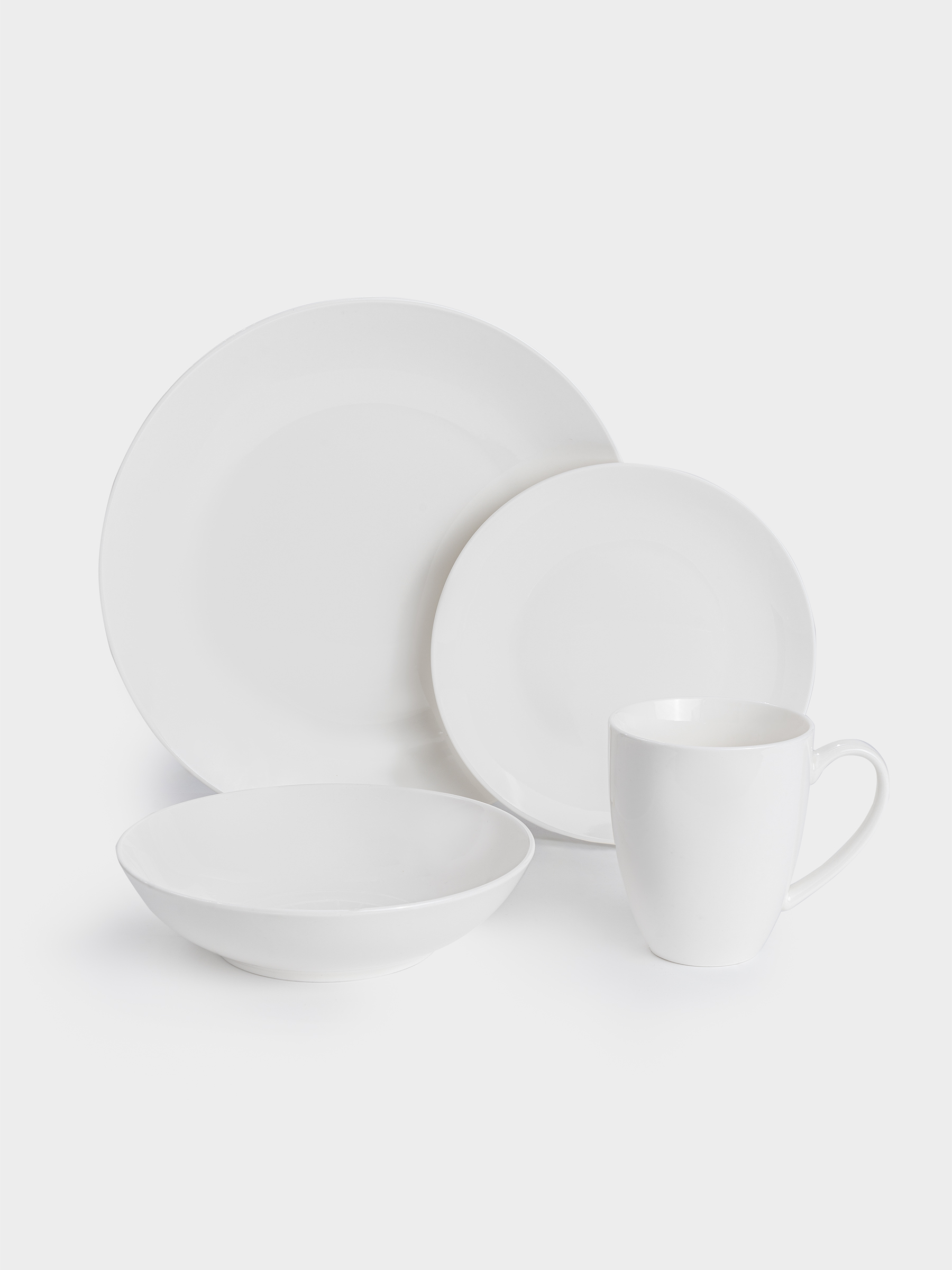 Сервиз обеденный, 4 перс, 16 пр, фарфор P, белый, White Basics