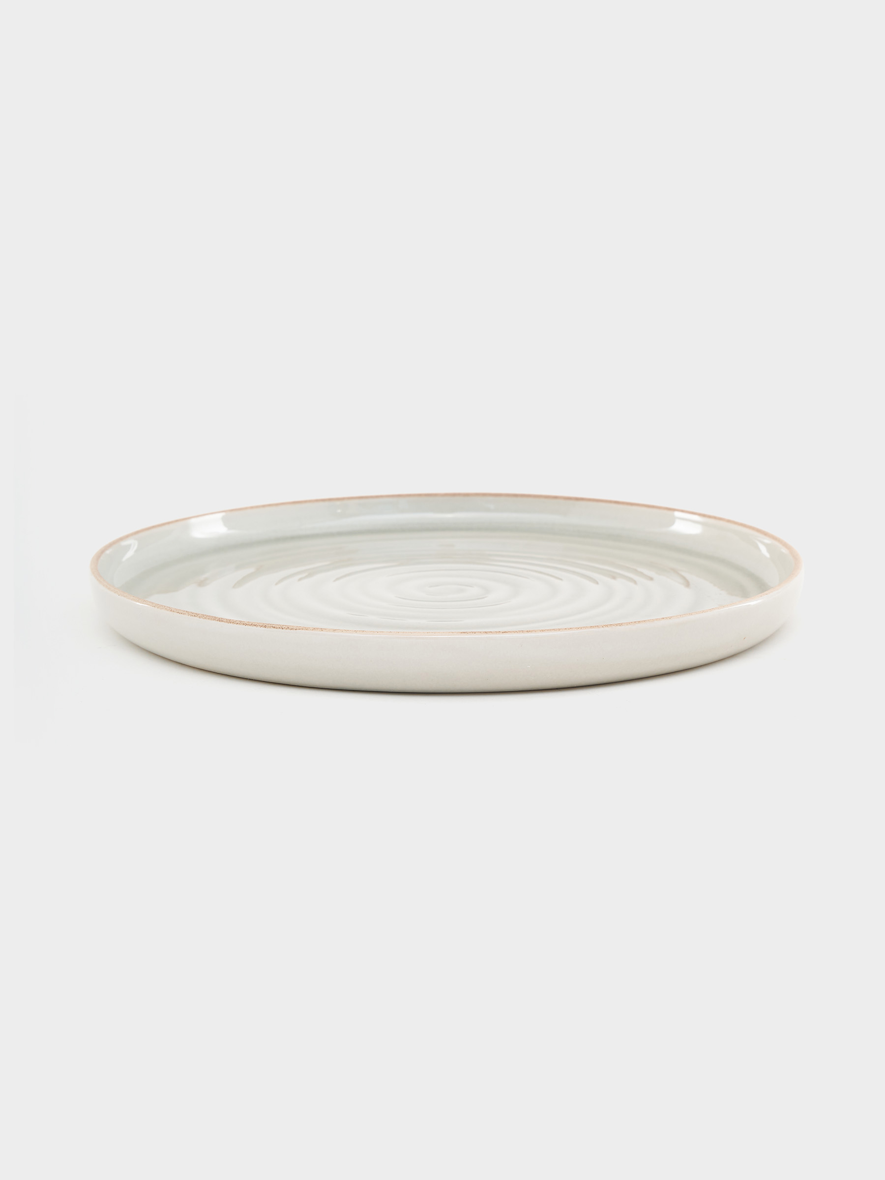 Тарелка обеденная, 27 см, керамика, серая, Спираль, Dallas