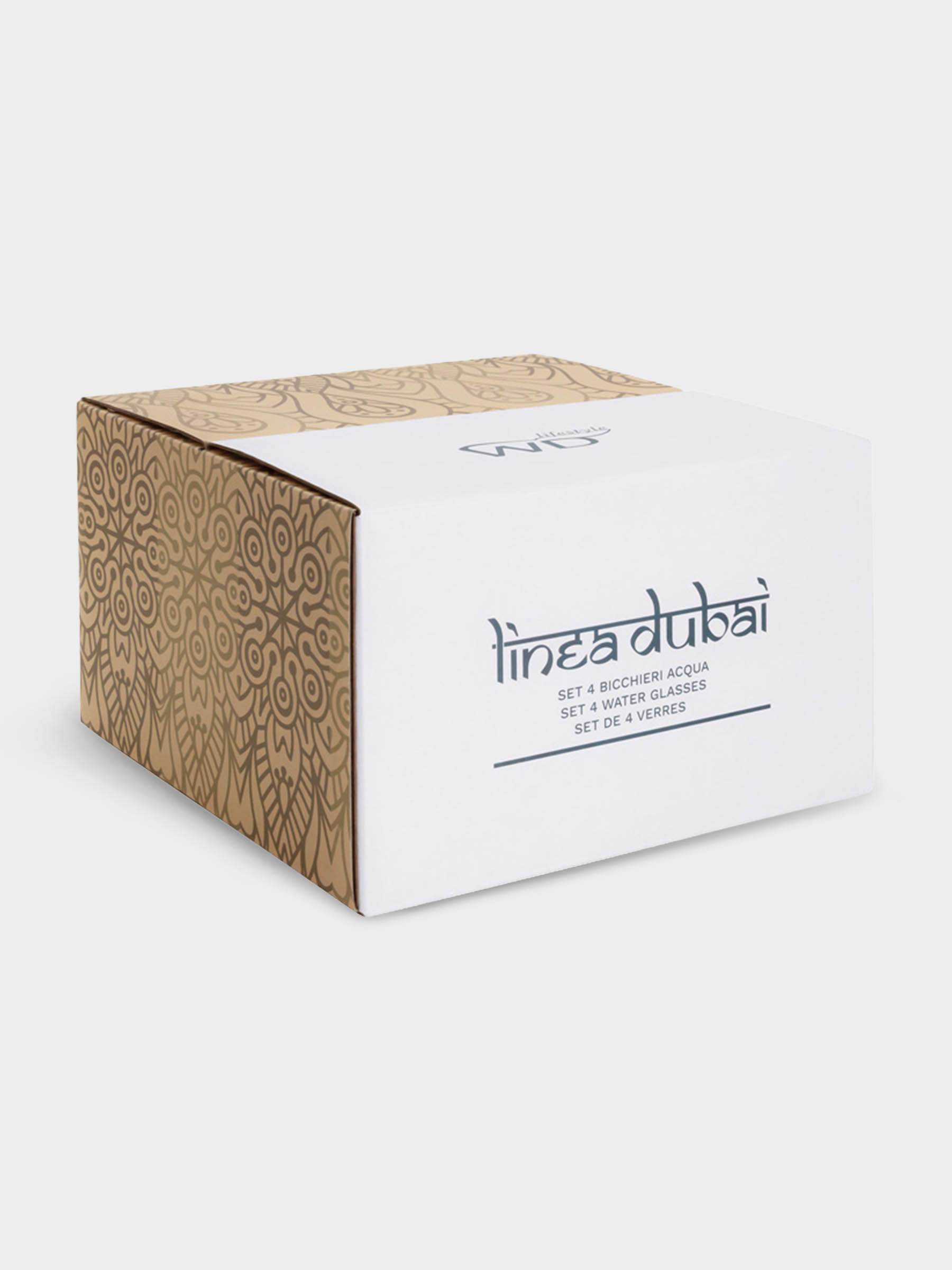 Набор стаканов для воды, 4 пр, 300 мл, стекло, прозрачные, Dubai