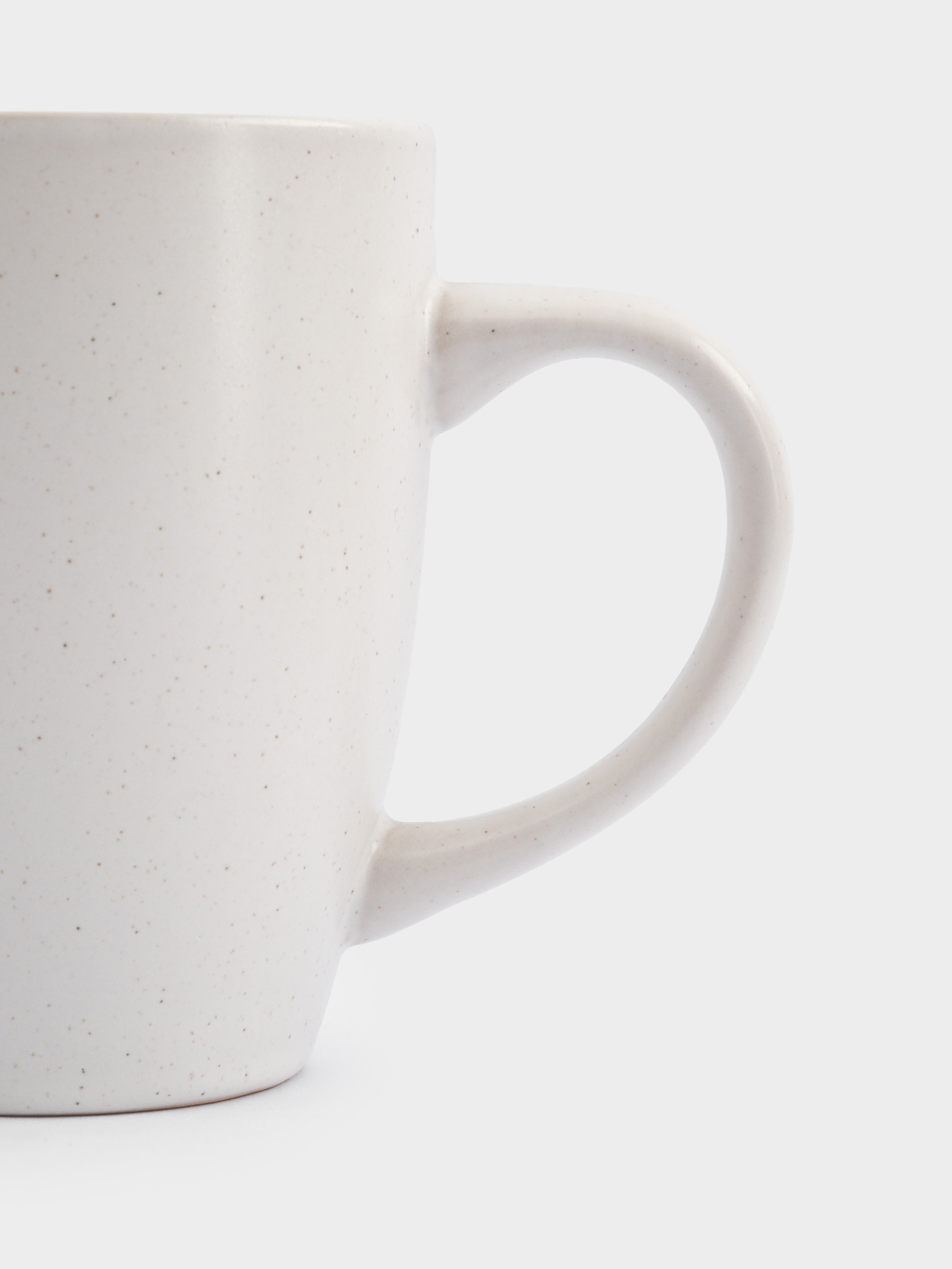 Кружка, 370 мл, 2 шт, керамика, белая, в крапинку, Scanno