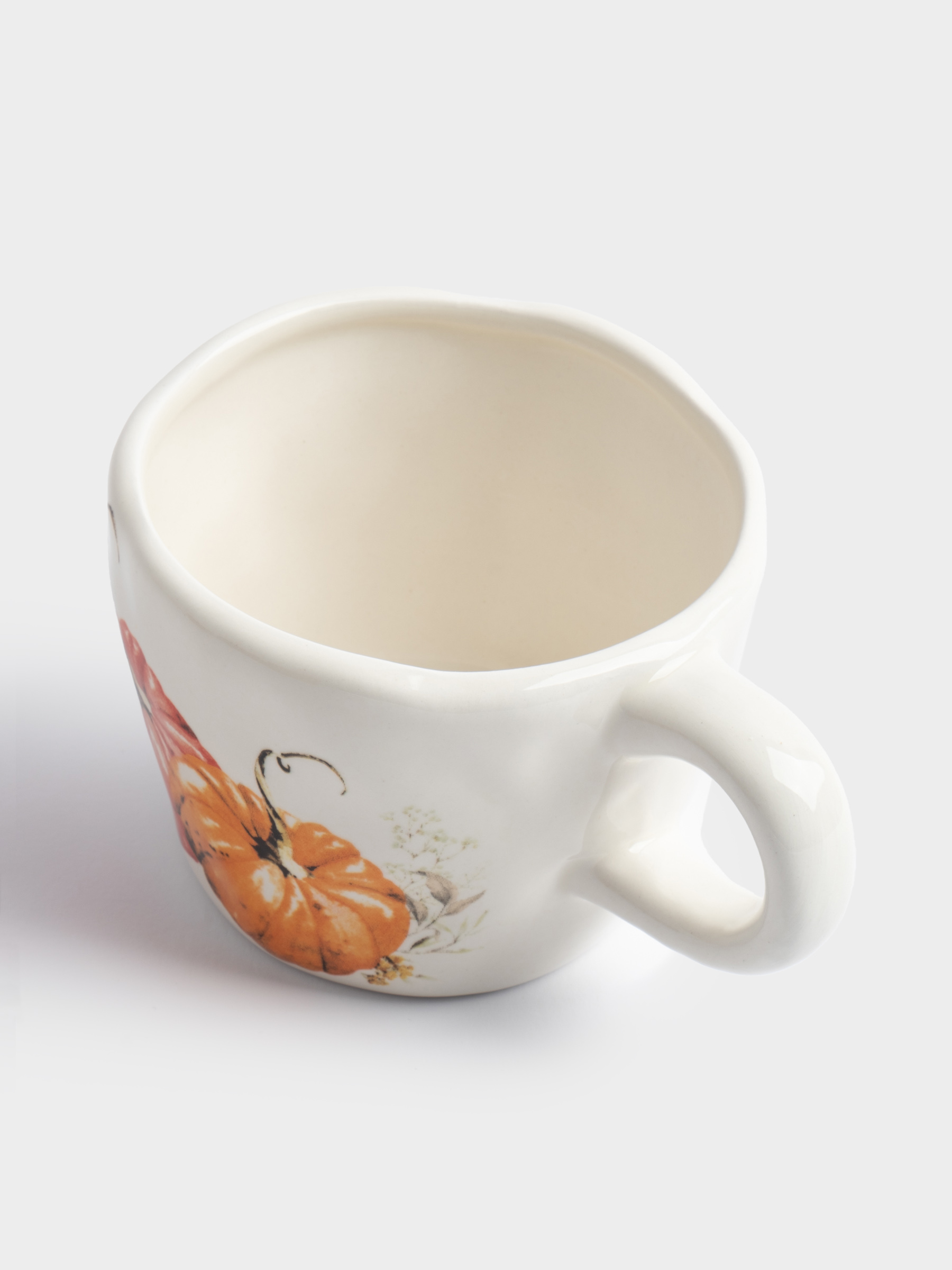 Кружка, 320 мл, керамика, молочная, Тыквы, Bright pumpkin