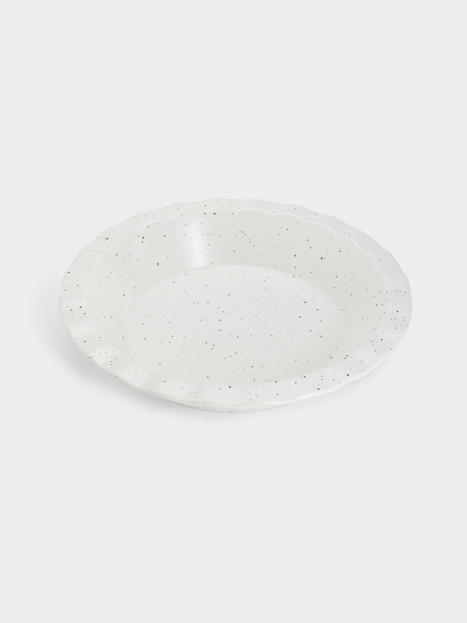 Форма для запекания, 25 см, фарфор P, круглая, молочная, в крапинку, Speckle