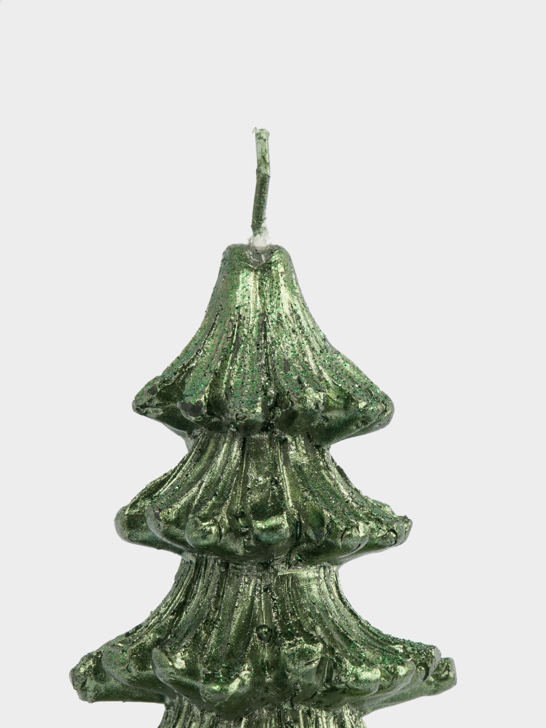 Свеча, 16 см, зеленая, Елка, New year