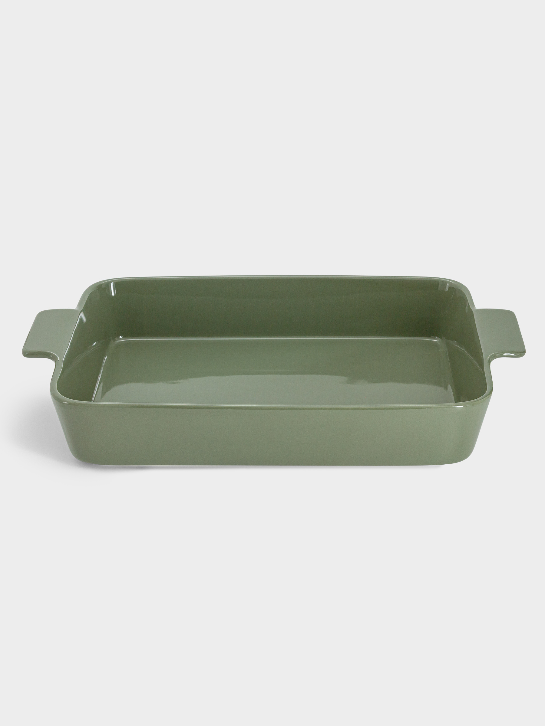 Форма для запекания, 36х24 см, фарфор P, прямоугольная, серо-зеленая, Indulgence