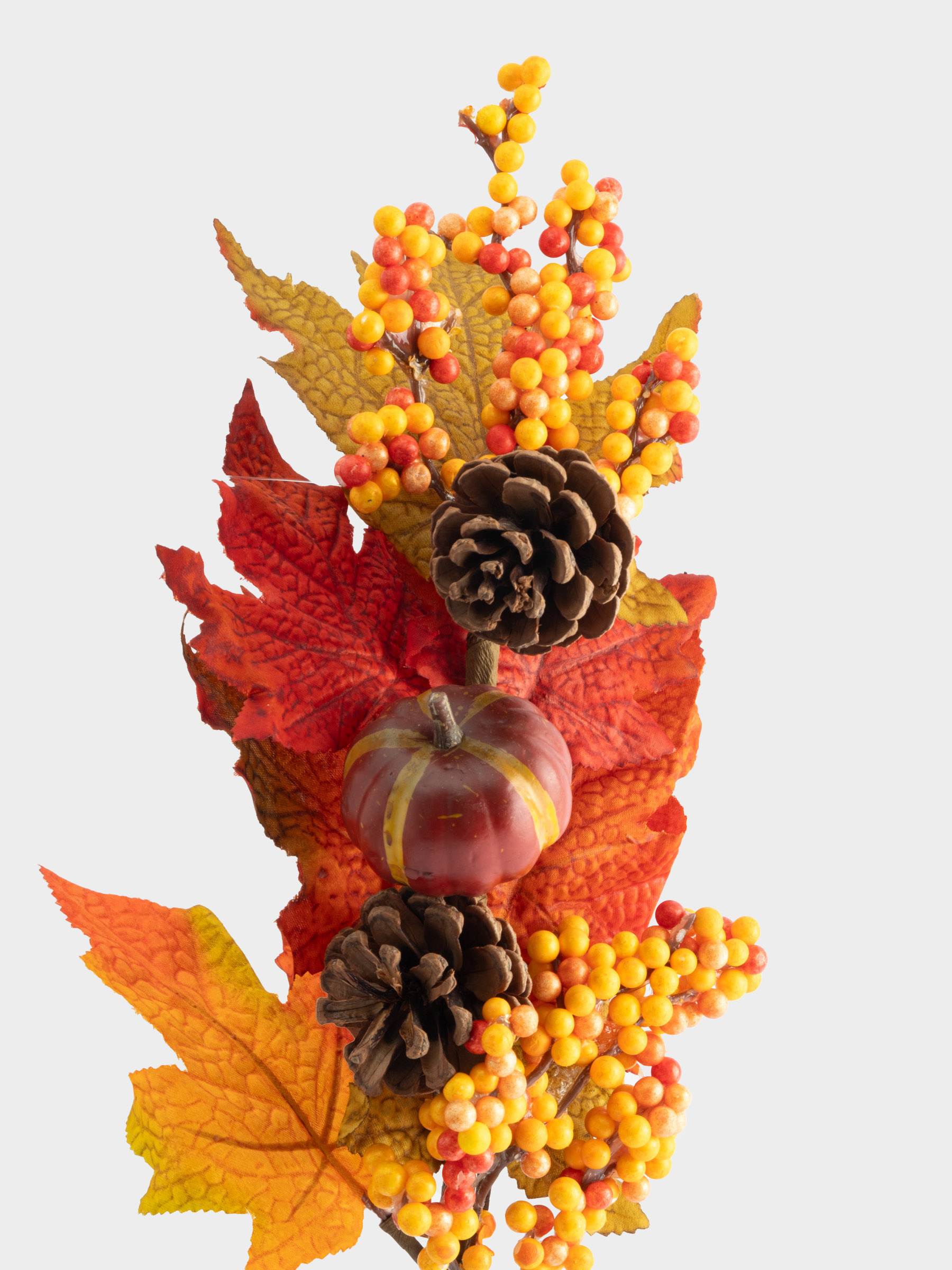 Ветка декоративная, 54 см, полиэстер/пенопласт, Букет с тыквой, Bright pumpkin