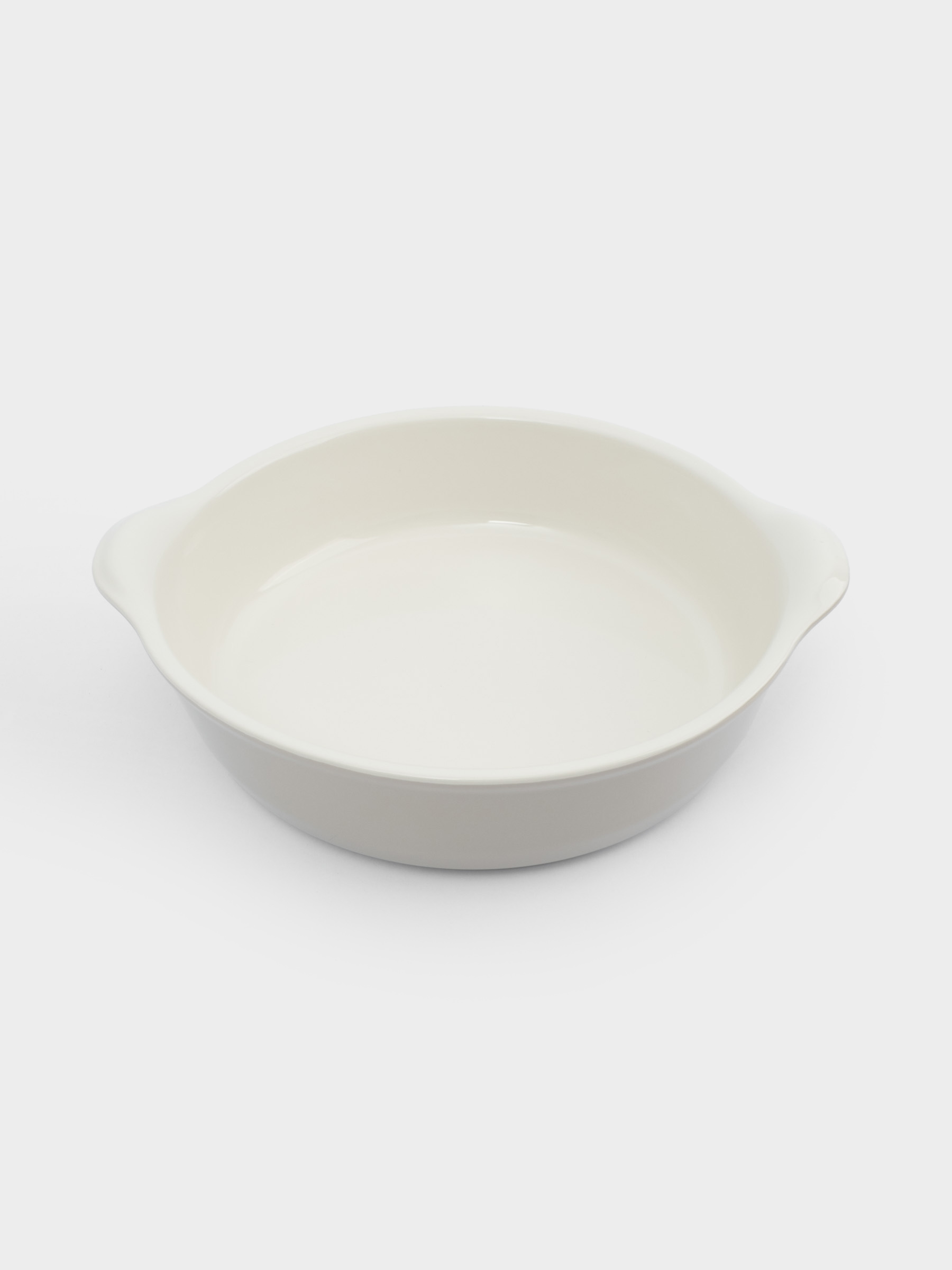 Форма для запекания, 26 см, керамика, круглая, молочно-бежевая, Baker