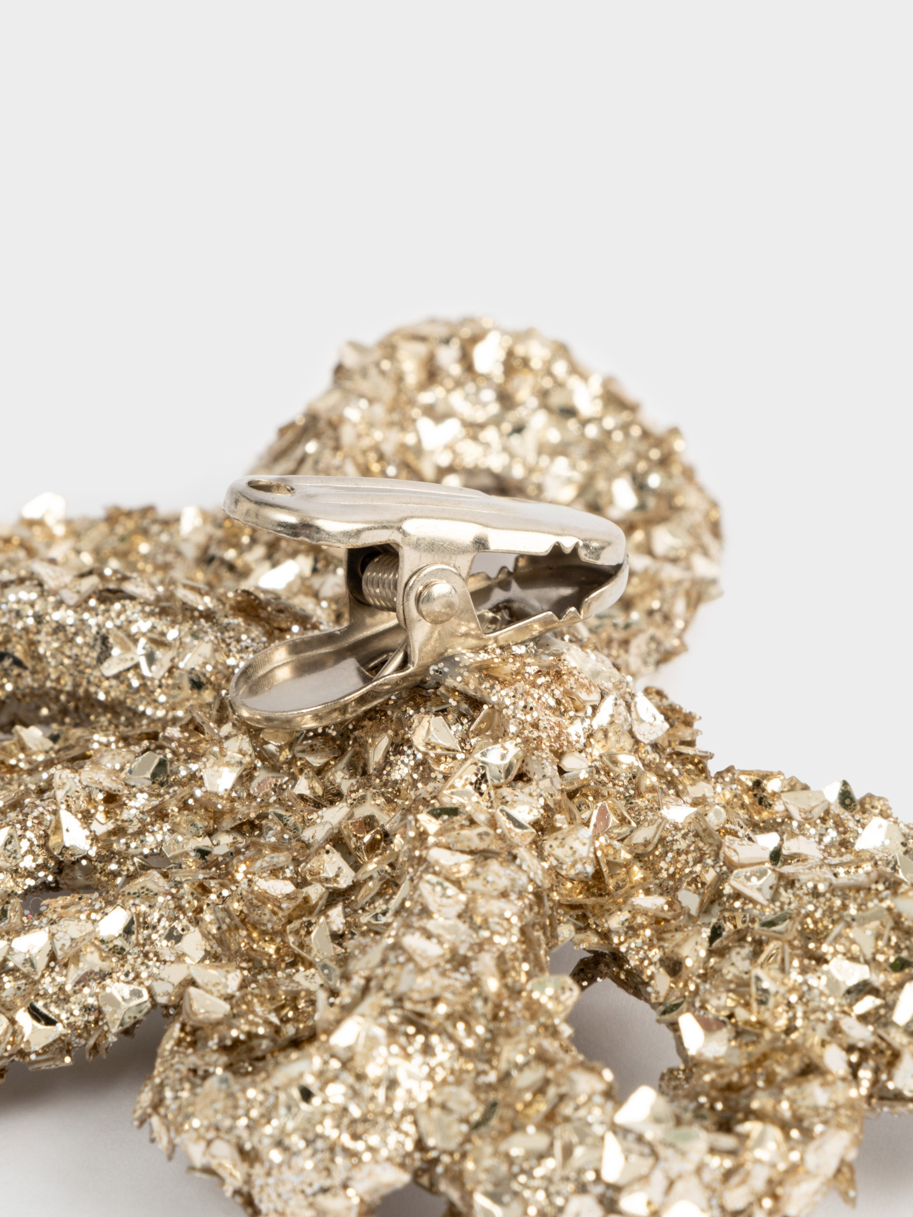 Украшение декоративное, 13 см, на клипсе, пластик, шампань, Бант, New year