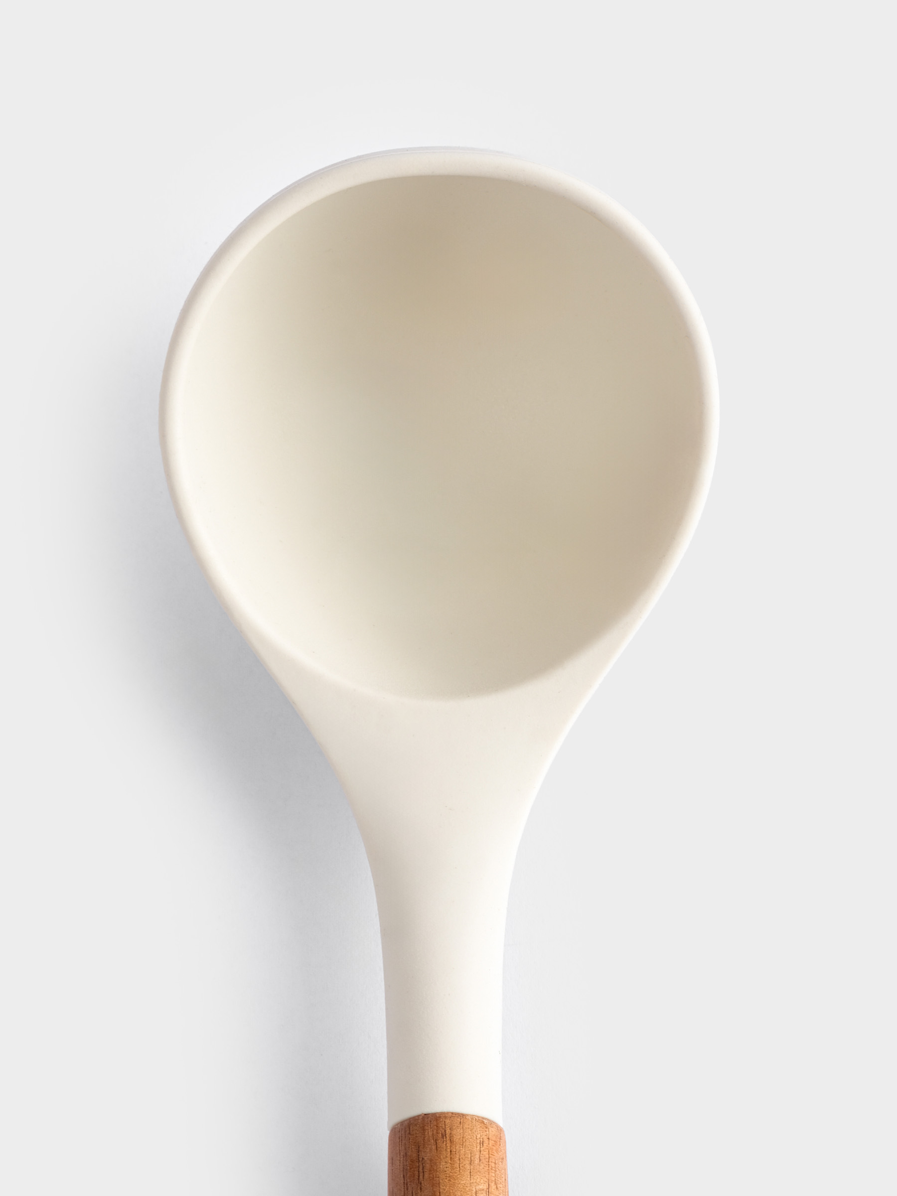 Половник, 31 см, силикон/дерево, молочный, Wenge