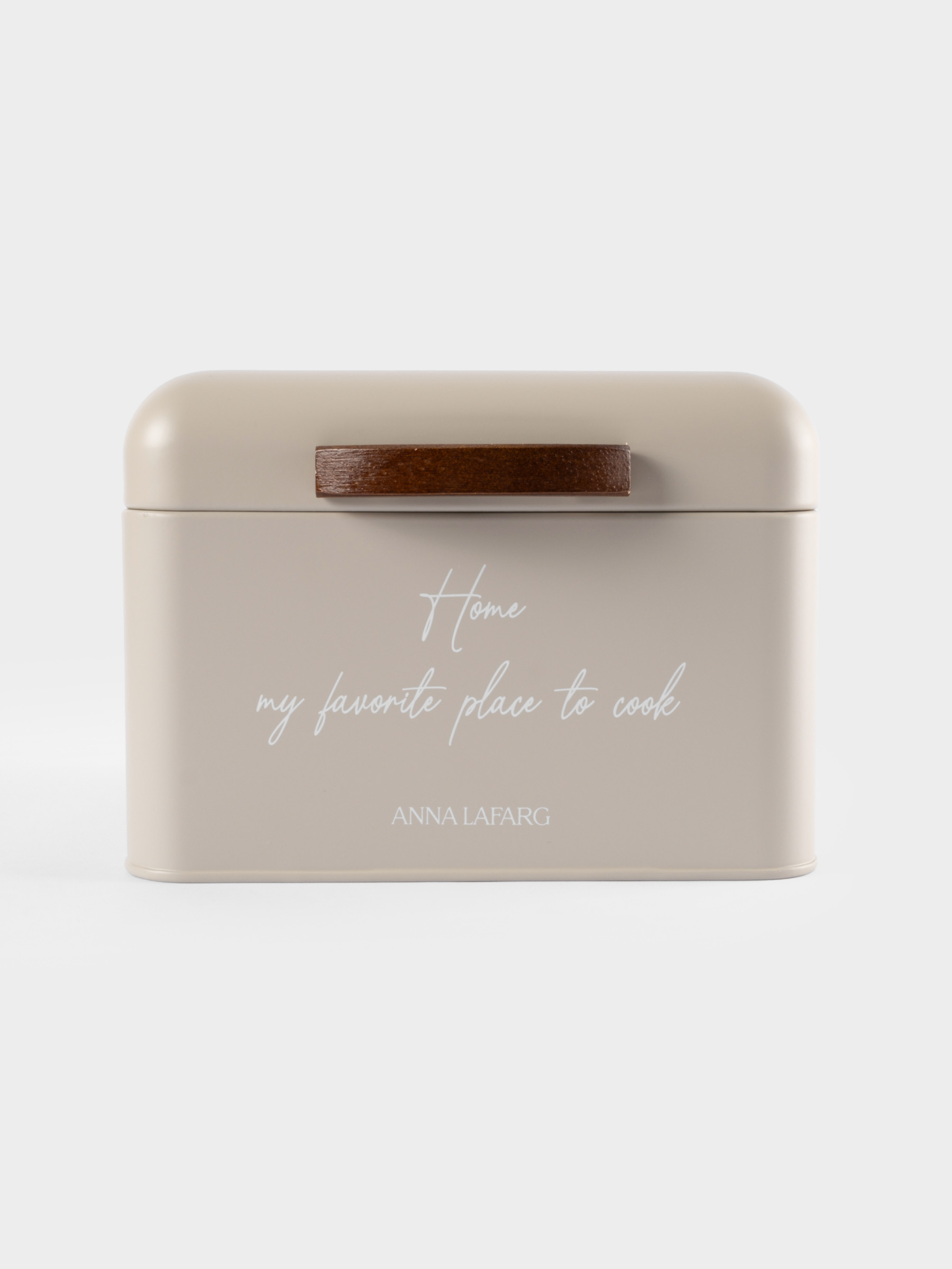 Хлебница, 20х20х14 см, металл/дерево, квадратная, бежевая, Retro