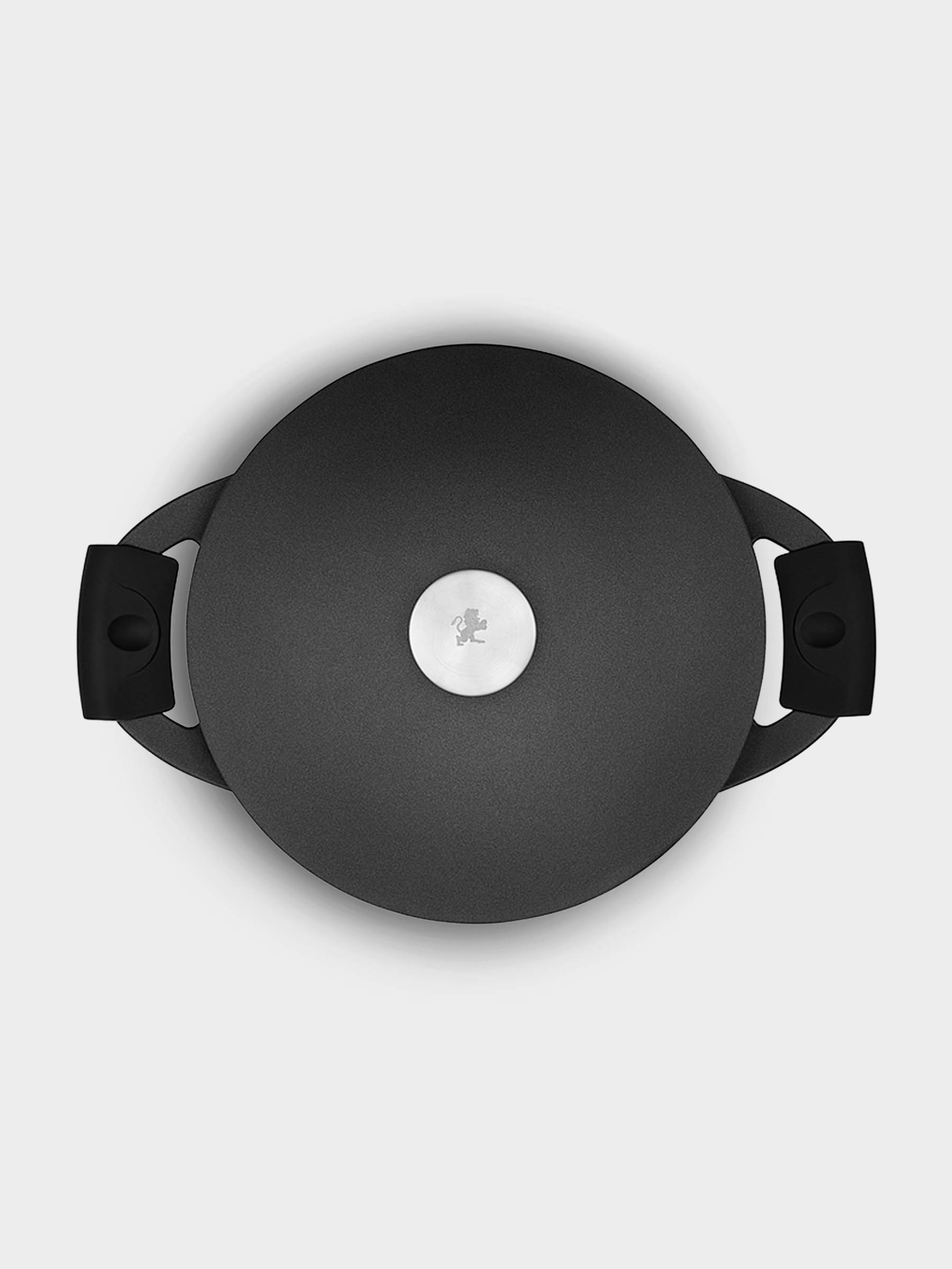 Кастрюля, 24 см, 4.2 л, с крышкой, с покрытием, алюминий, чёрная, Agile