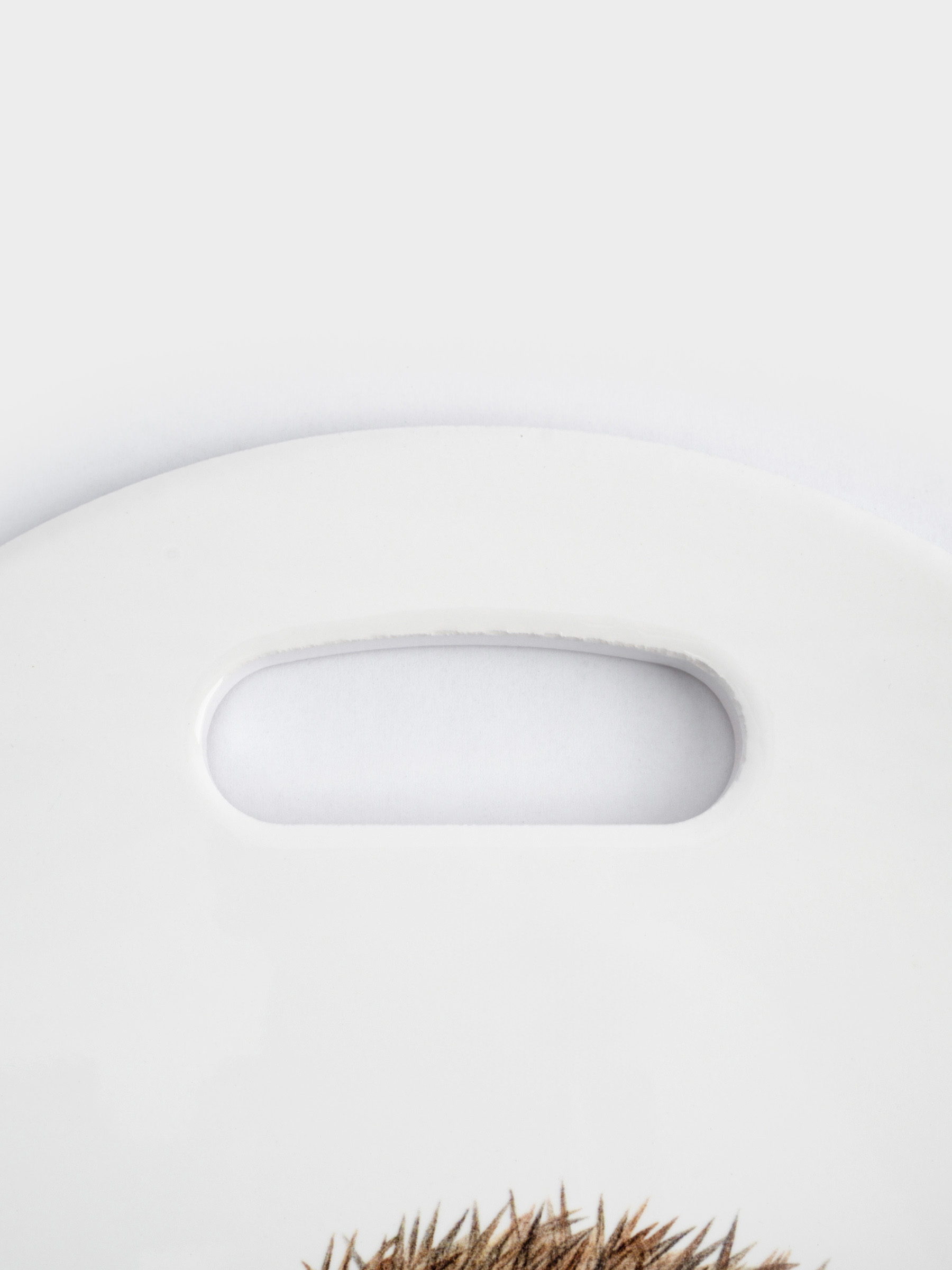 Подставка под горячее, 24х17 см, керамика/пробка, белая, Еж Autumn forest