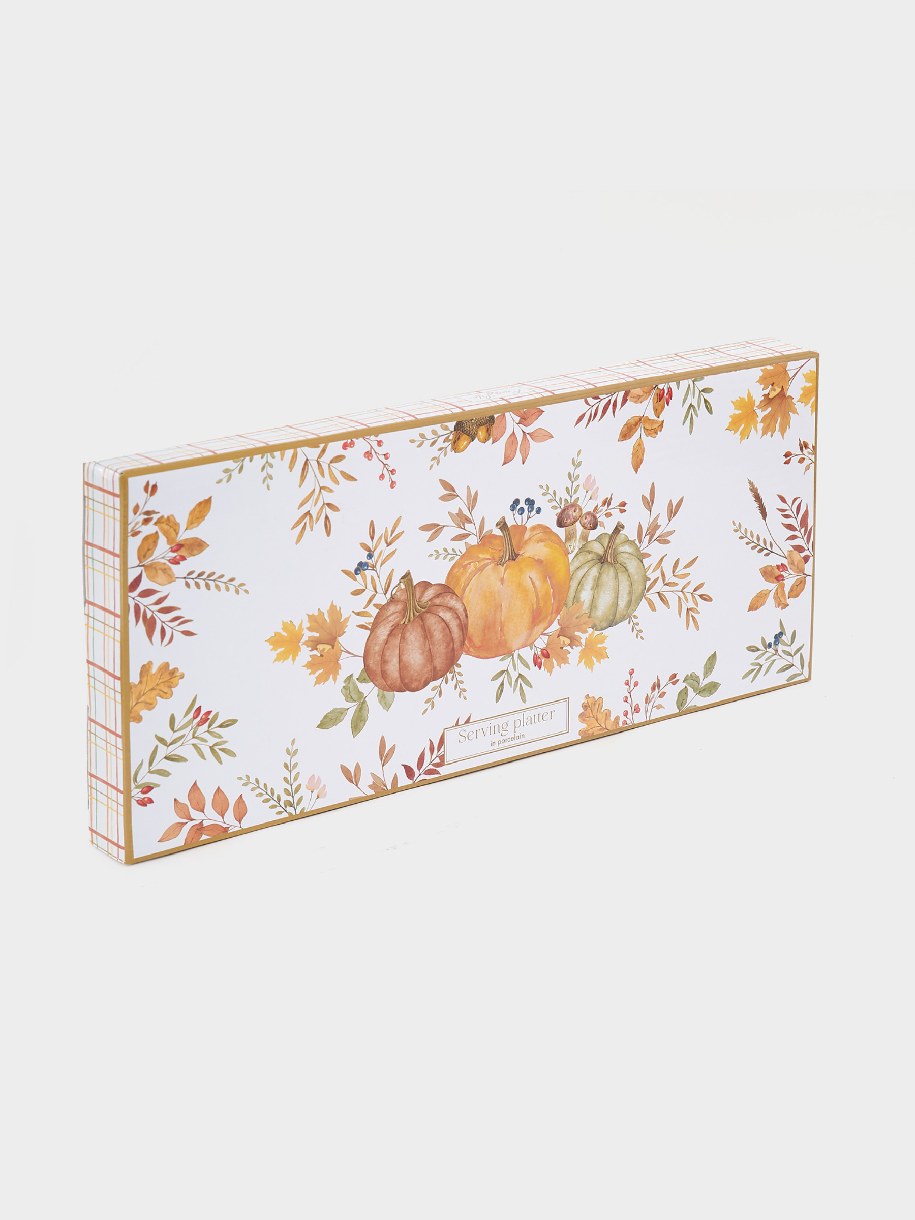 Блюдо, 35х15 см, фарфор P, прямоугольное, Тыква