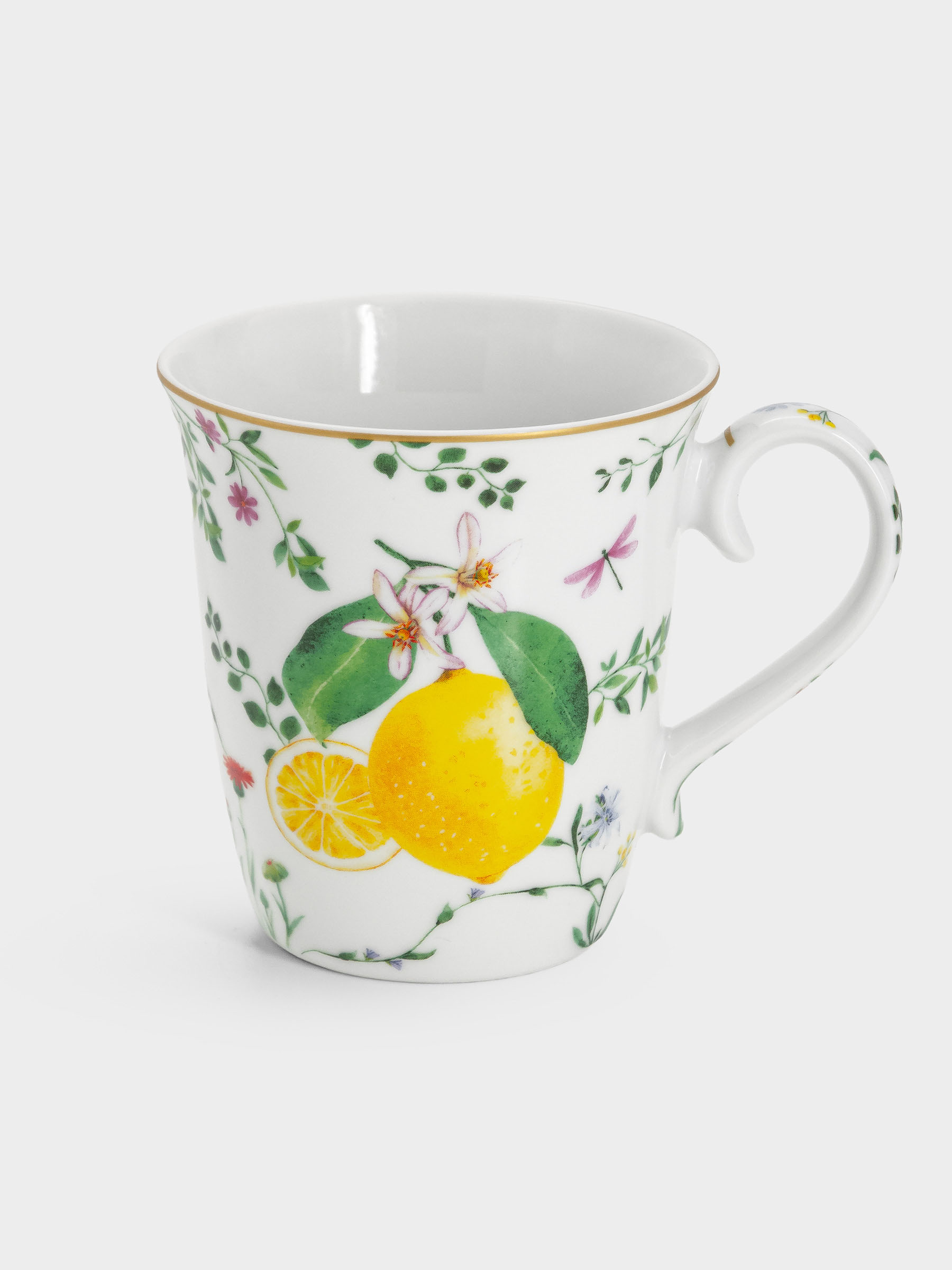 Кружка, 275 мл, Цветы и лимоны