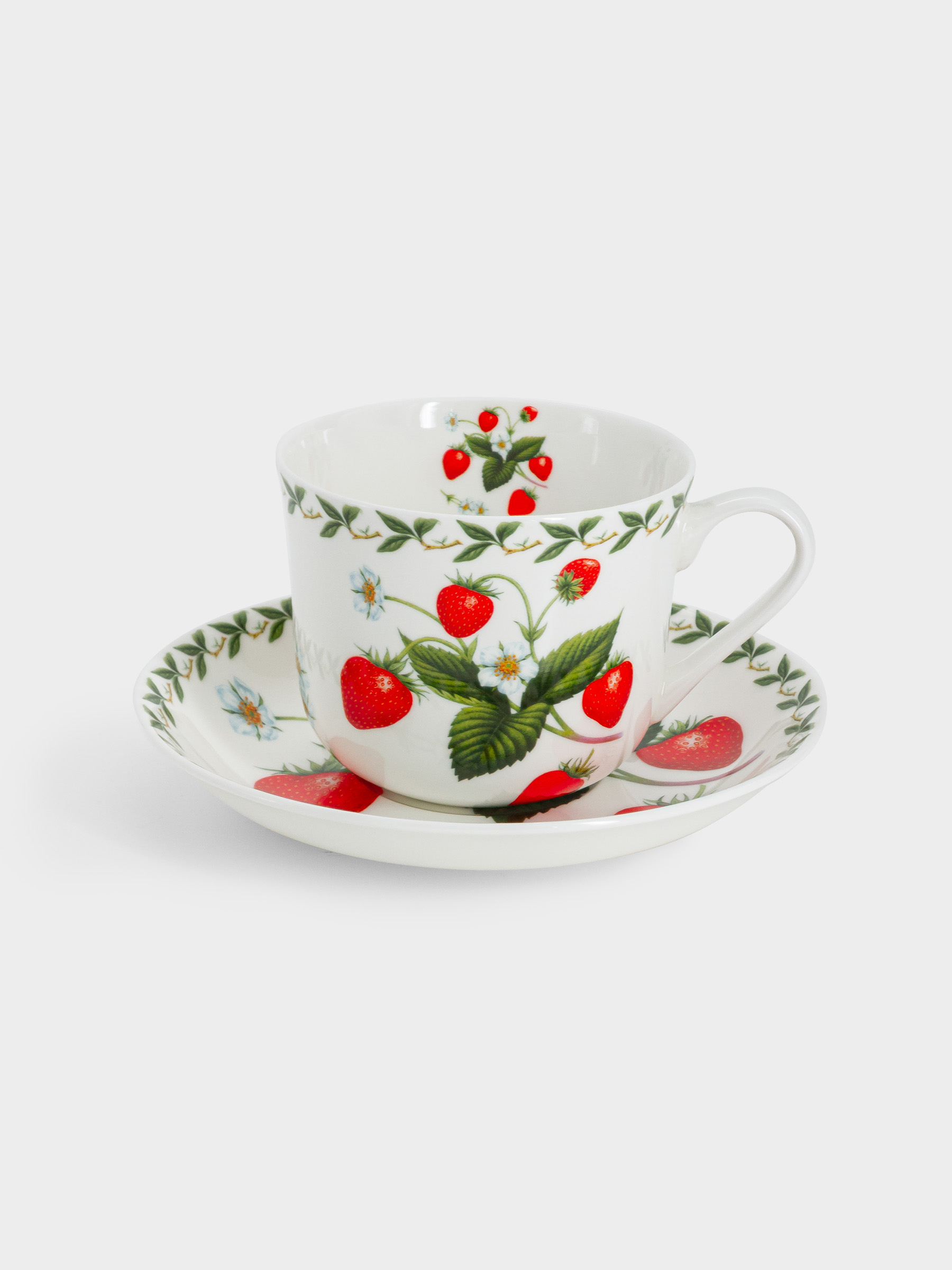 Пара чайная, 1 перс, 2 пр, 480 мл, фарфор F, белая, Земляника, Orchard Fruits