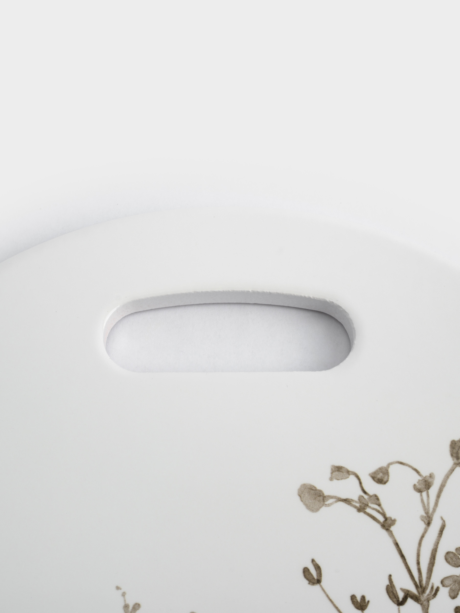 Подставка под горячее, 24х17 см, керамика/пробка, белая, Осенние цветы, Florance