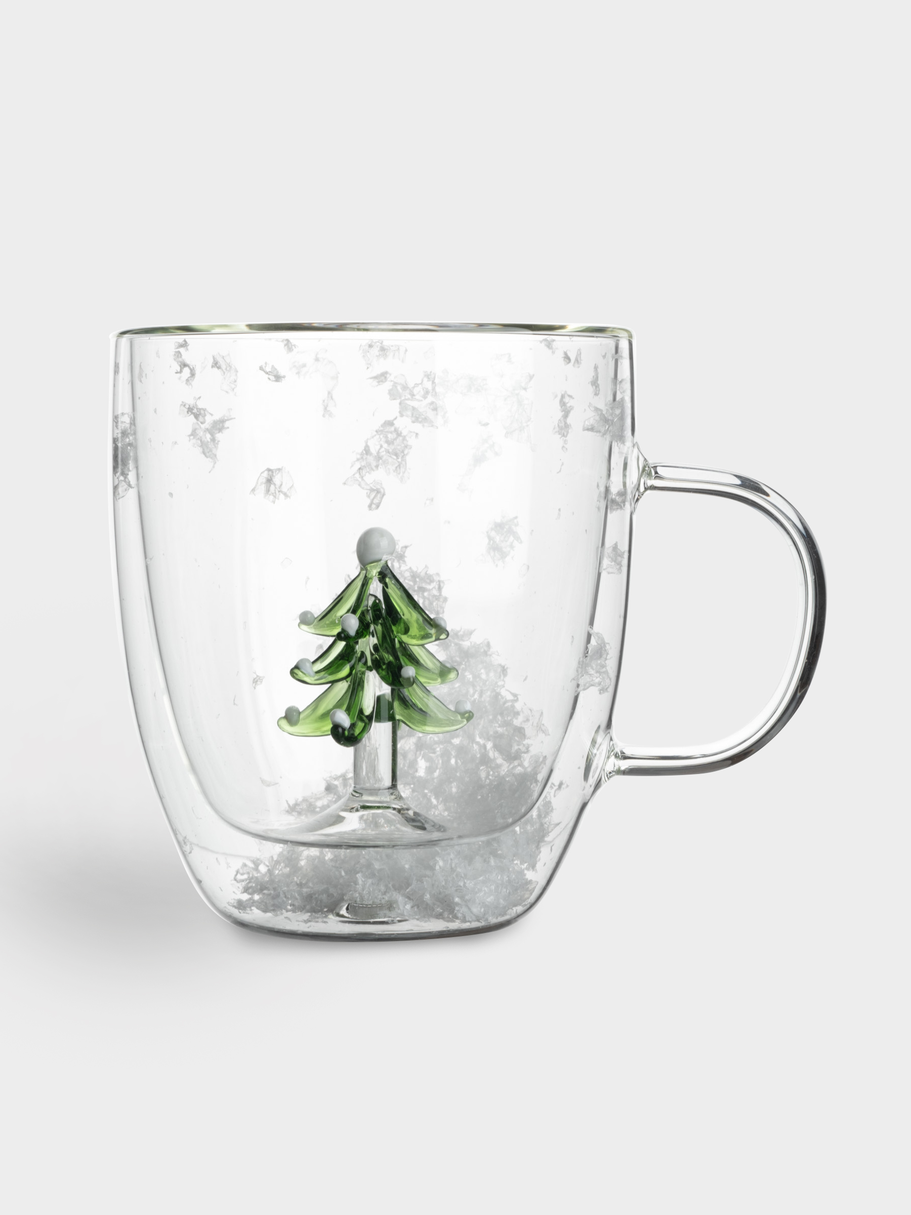 Кружка, 390 мл, стекло Б, Елка, Wind-decor