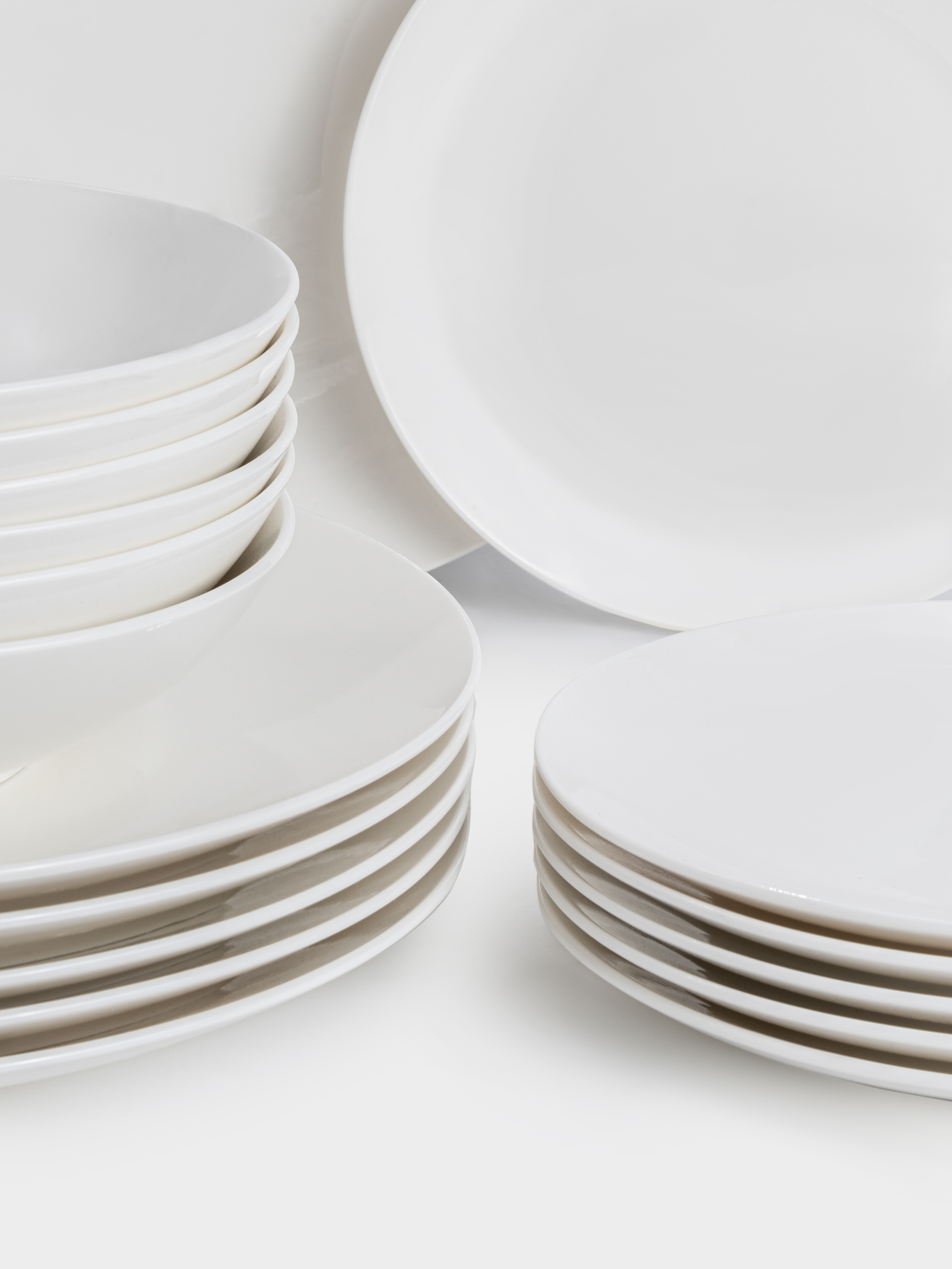 Сервиз обеденный, 6 перс, 18 пр, фарфор P, белый, White Basics