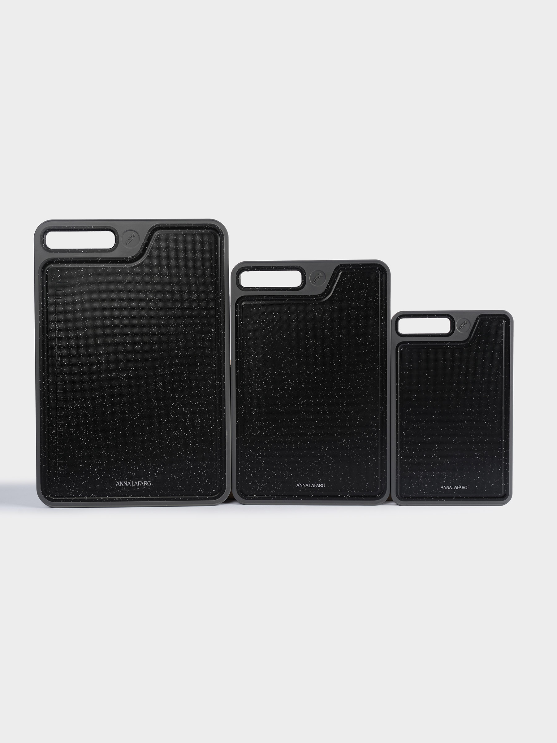 Набор разделочных досок, 3 шт, пластик, черный, Graphite