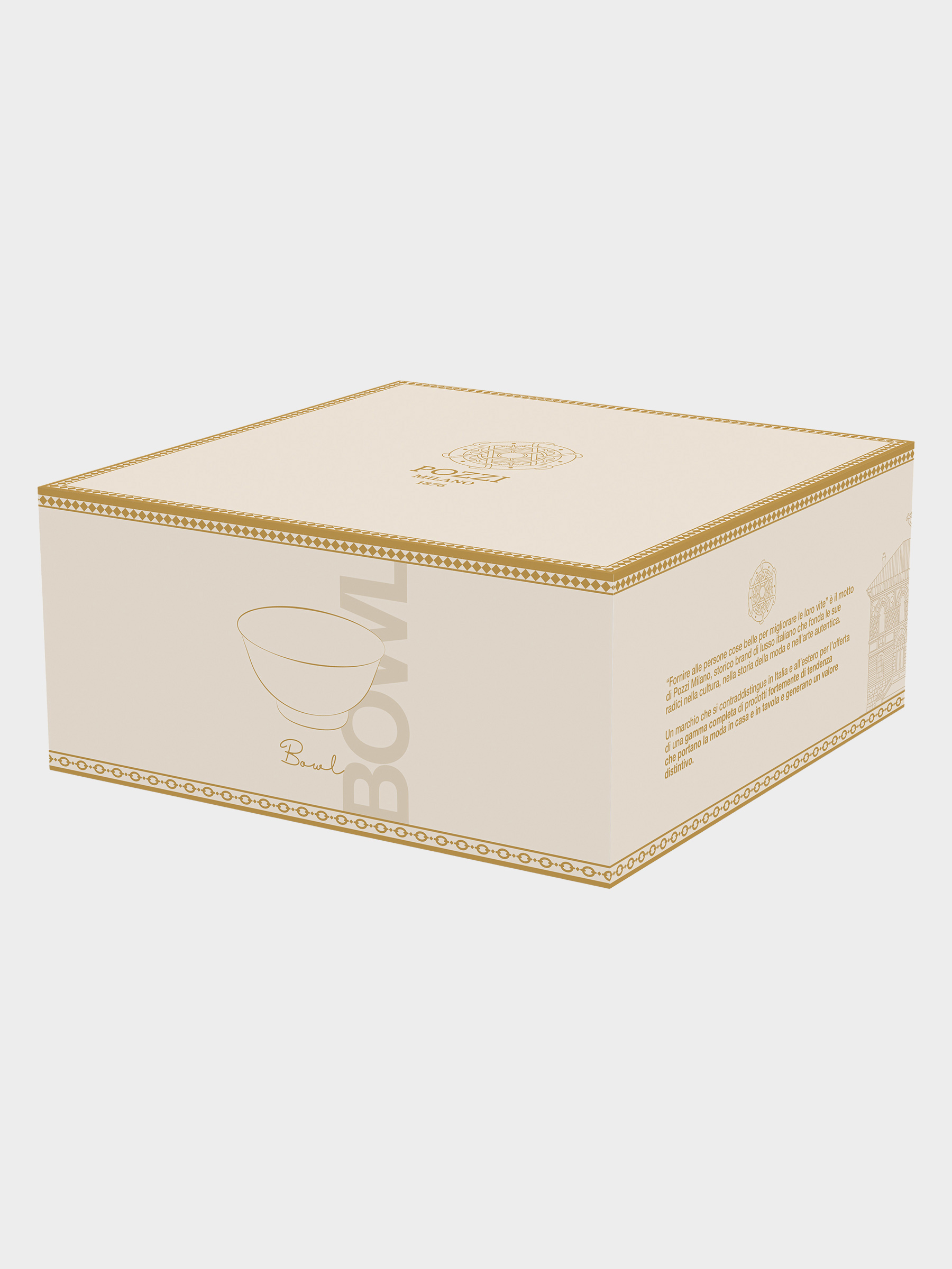 Салатник, 15х7 см, 700 мл, фарфор N, белый, с золотистым орнаментом, Golden