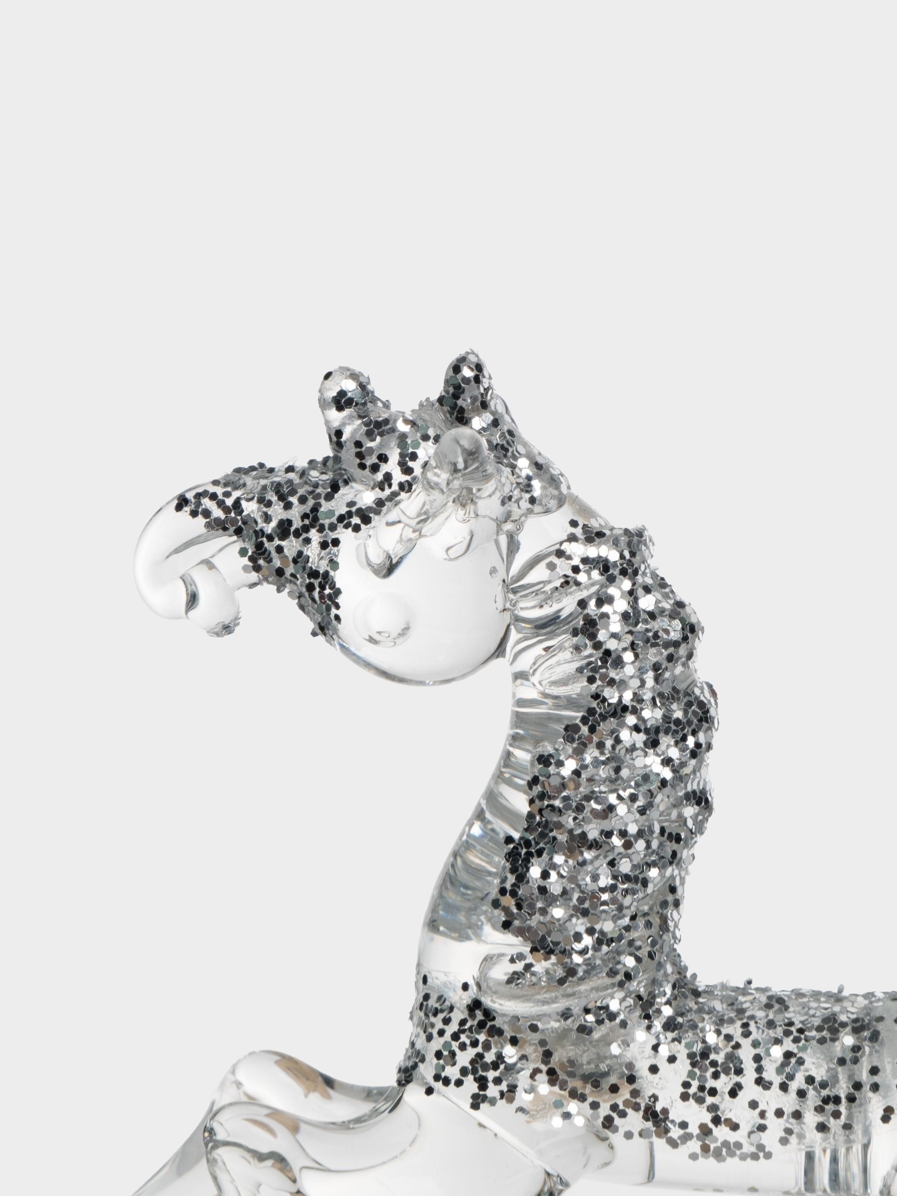 Статуэтка, 10х7 см, стекло, серебристая, Лошадка, Horse