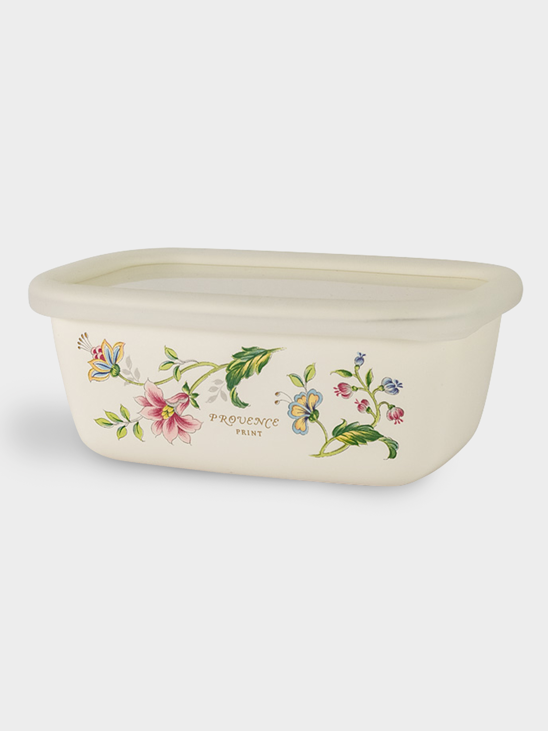 Лоток гастрономический, 0,5 л, 16x11x6,5 см, эмалированный, с крышкой, Прованс