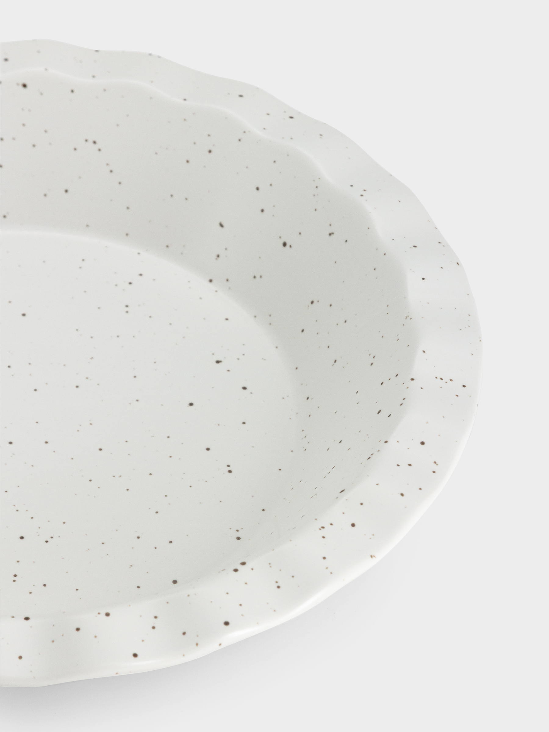 Форма для запекания, 25 см, фарфор P, круглая, молочная, в крапинку, Speckle