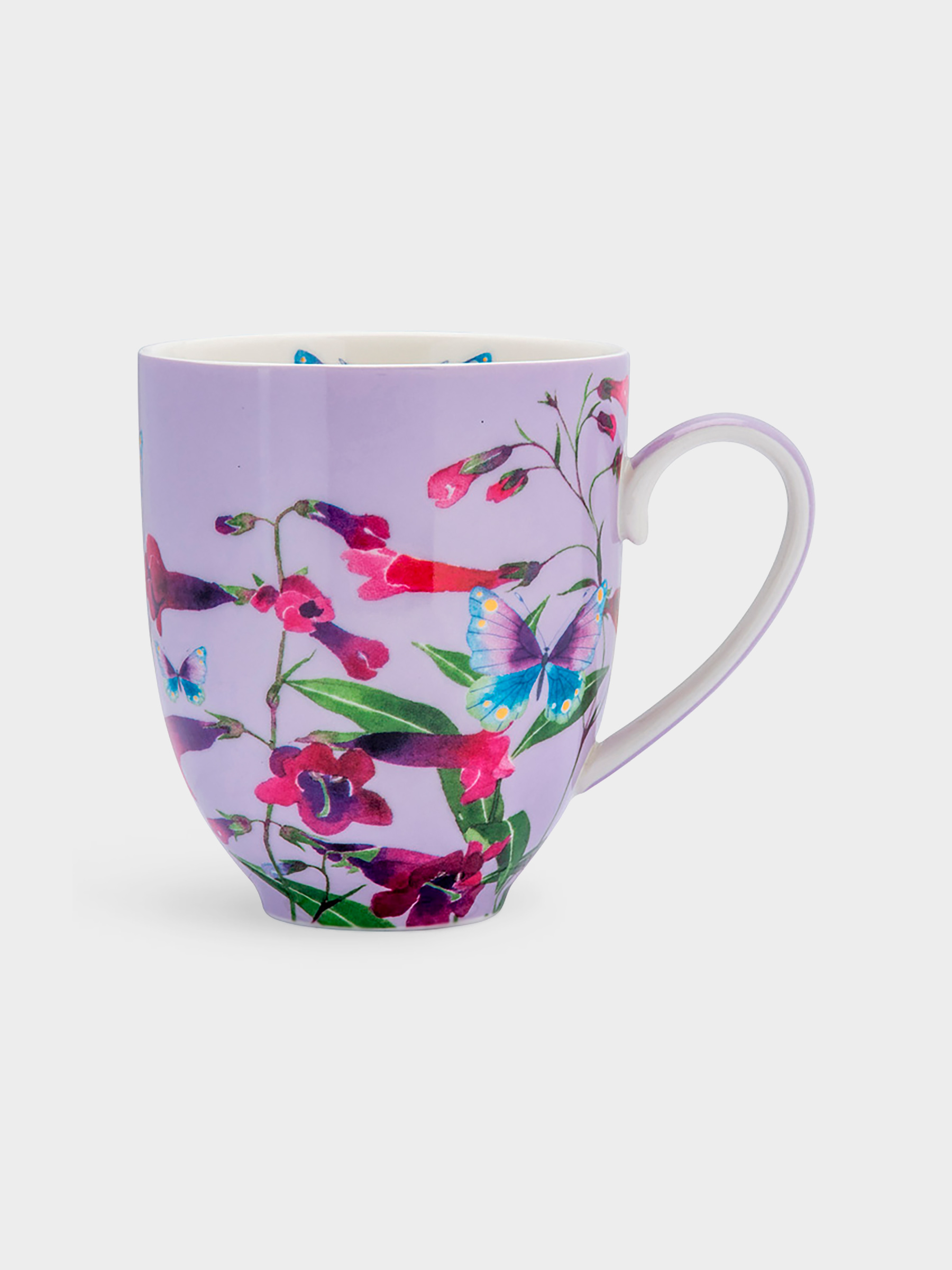 Кружка, 400 мл, с подставкой, Пенстемоны