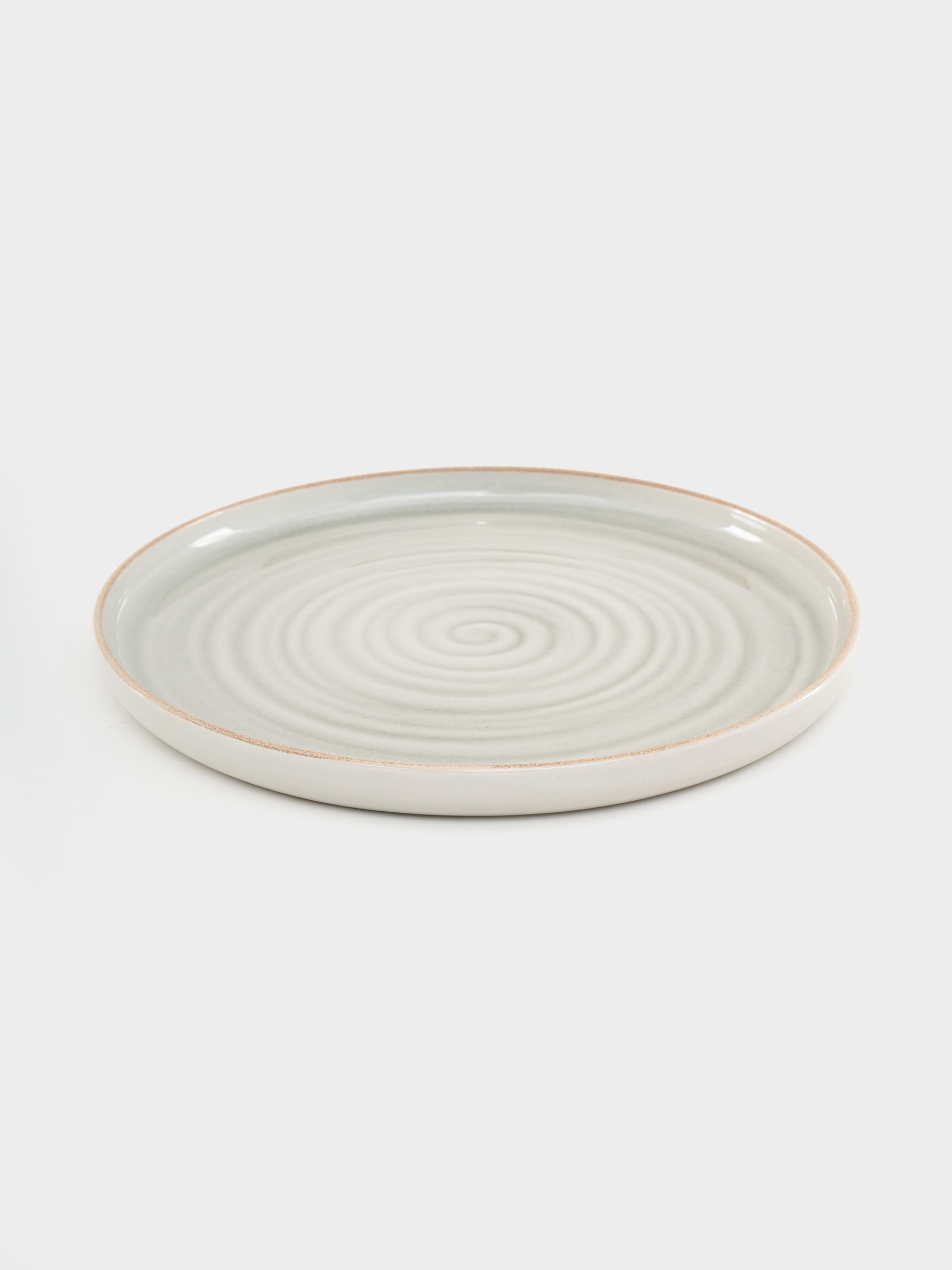 Тарелка обеденная, 27 см, керамика, серая, Спираль, Dallas