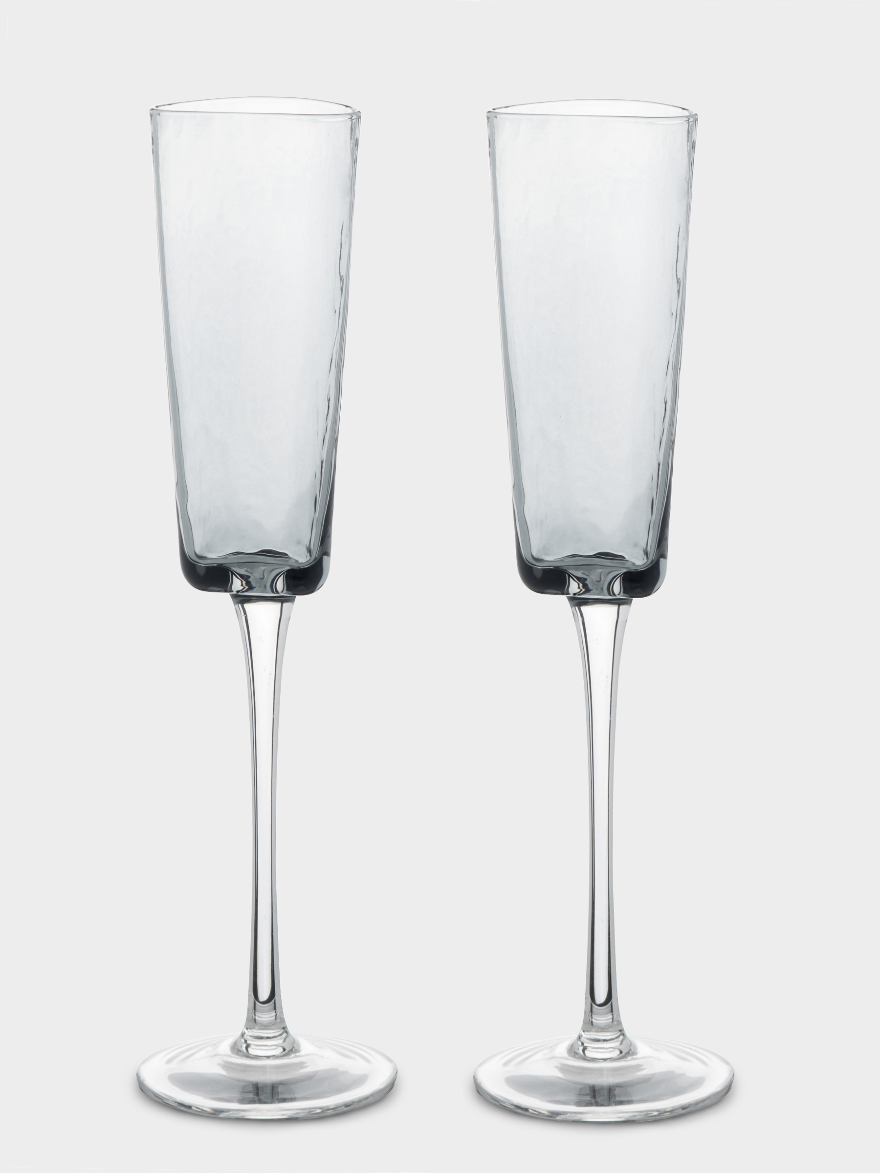 Бокал для шампанского, 160 мл, 2 шт, стекло, серый, Nocturne