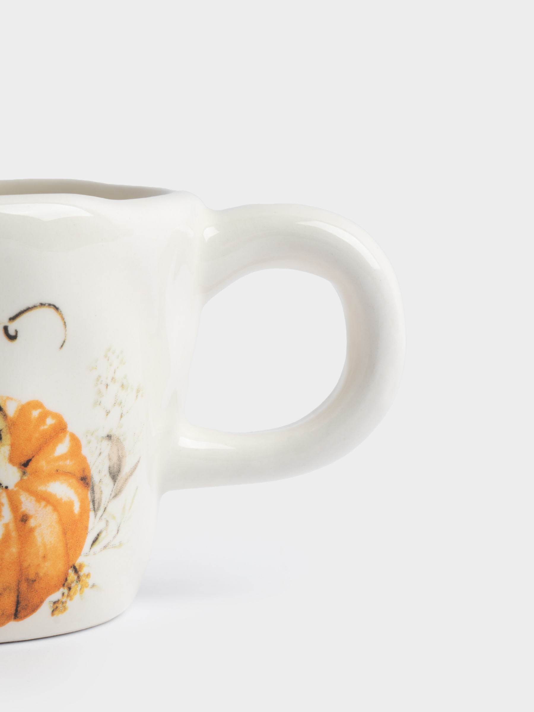 Кружка, 320 мл, керамика, молочная, Тыквы, Bright pumpkin