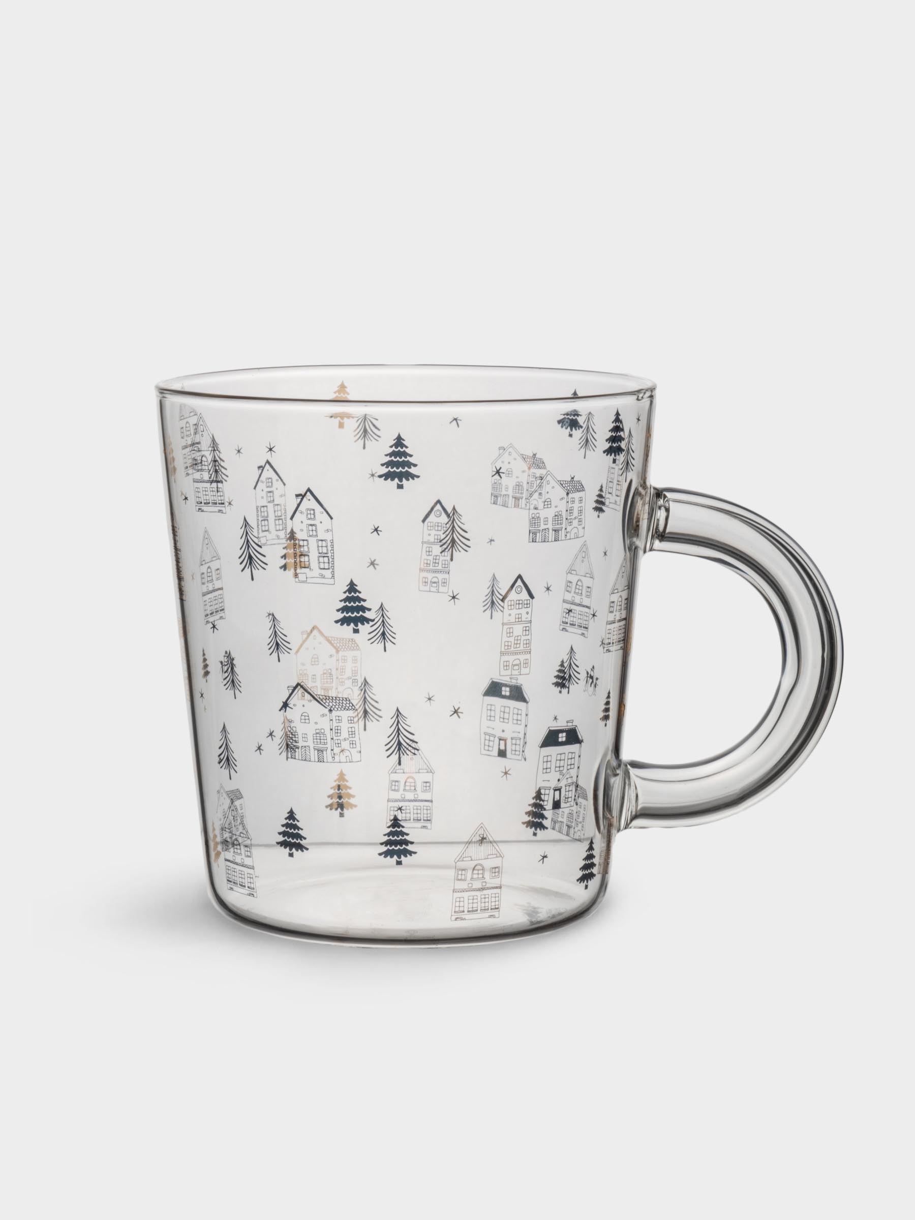 Кружка, 480 мл, стекло Б, Домики, Townlet