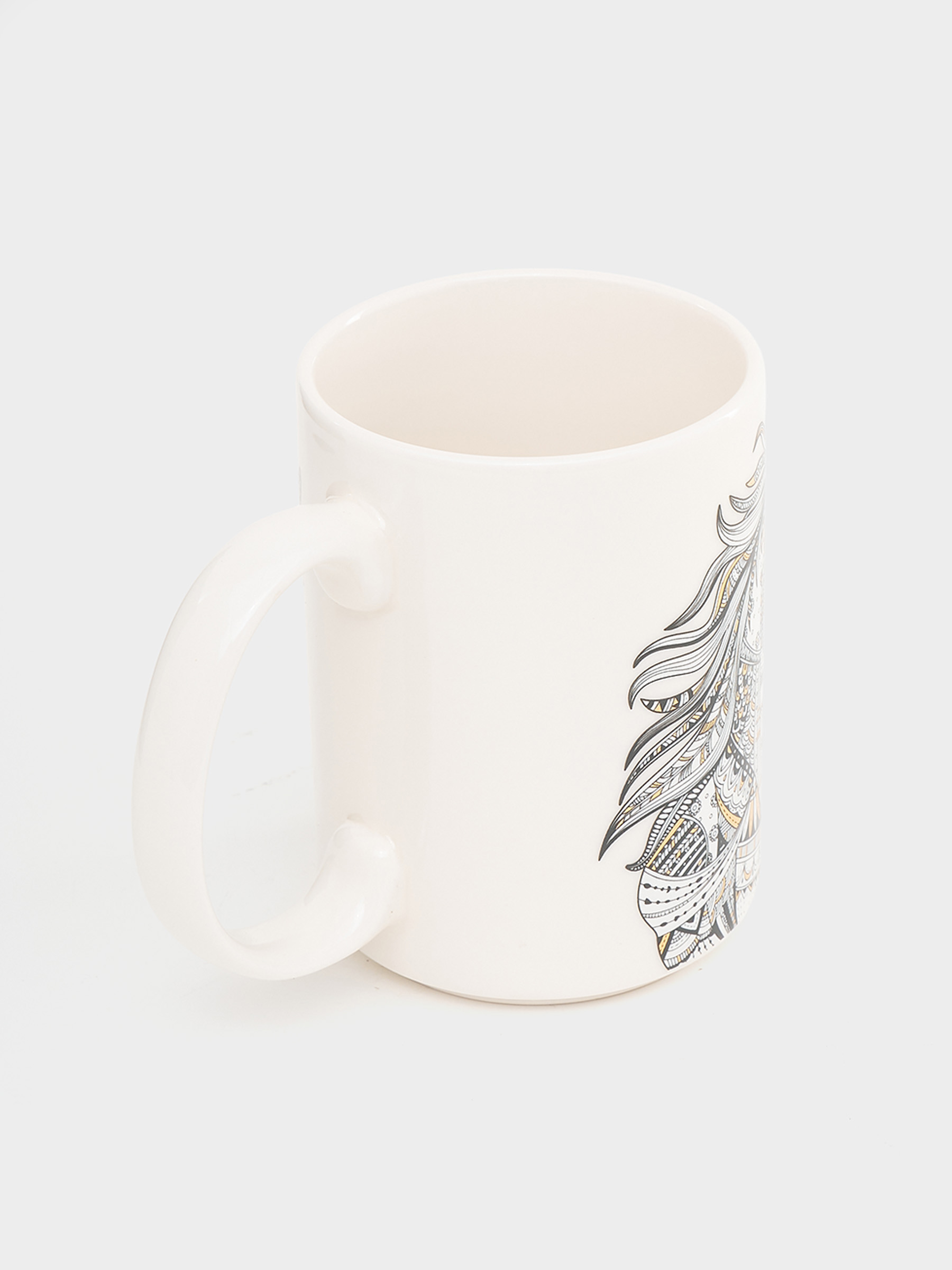 Кружка, 500 мл, фарфор N, белая, Лошадь, Wild