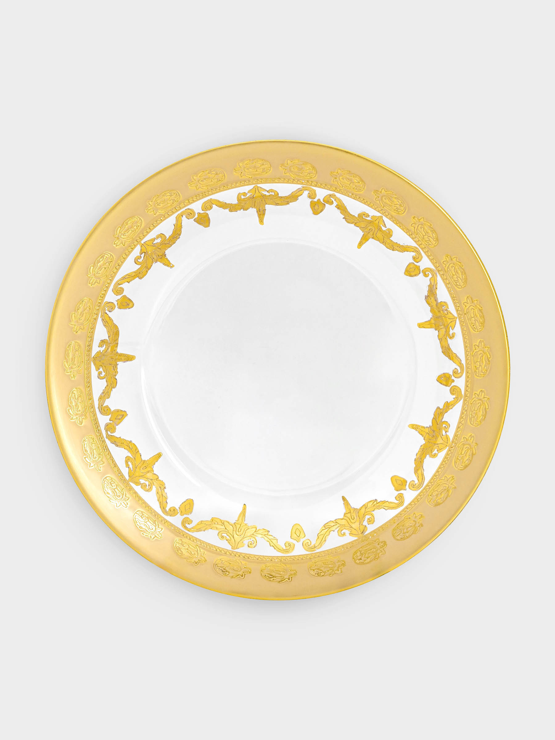 Тарелка закусочная, 20,5 см, 4 шт, стекло, золотистая, Versailles