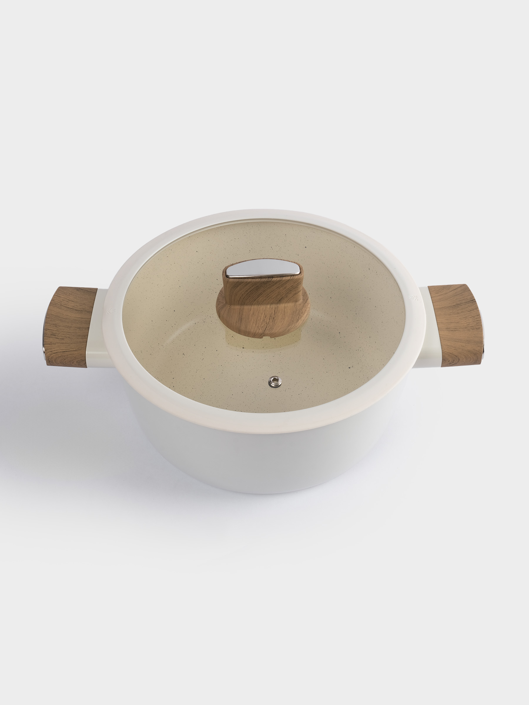 Кастрюля, 24 см, 4,1 л, с крышкой, с покрытием, алюминий, молочная, Palisander