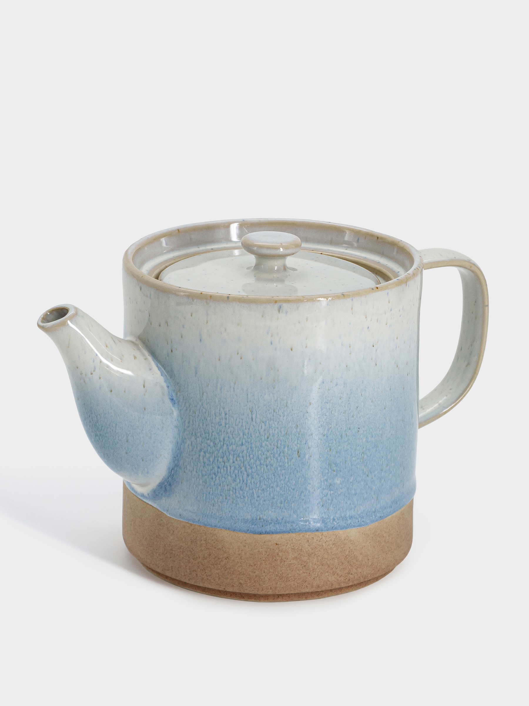 Чайник заварочный, 800 мл, керамика, бежево-голубой, в крапинку, Azurro