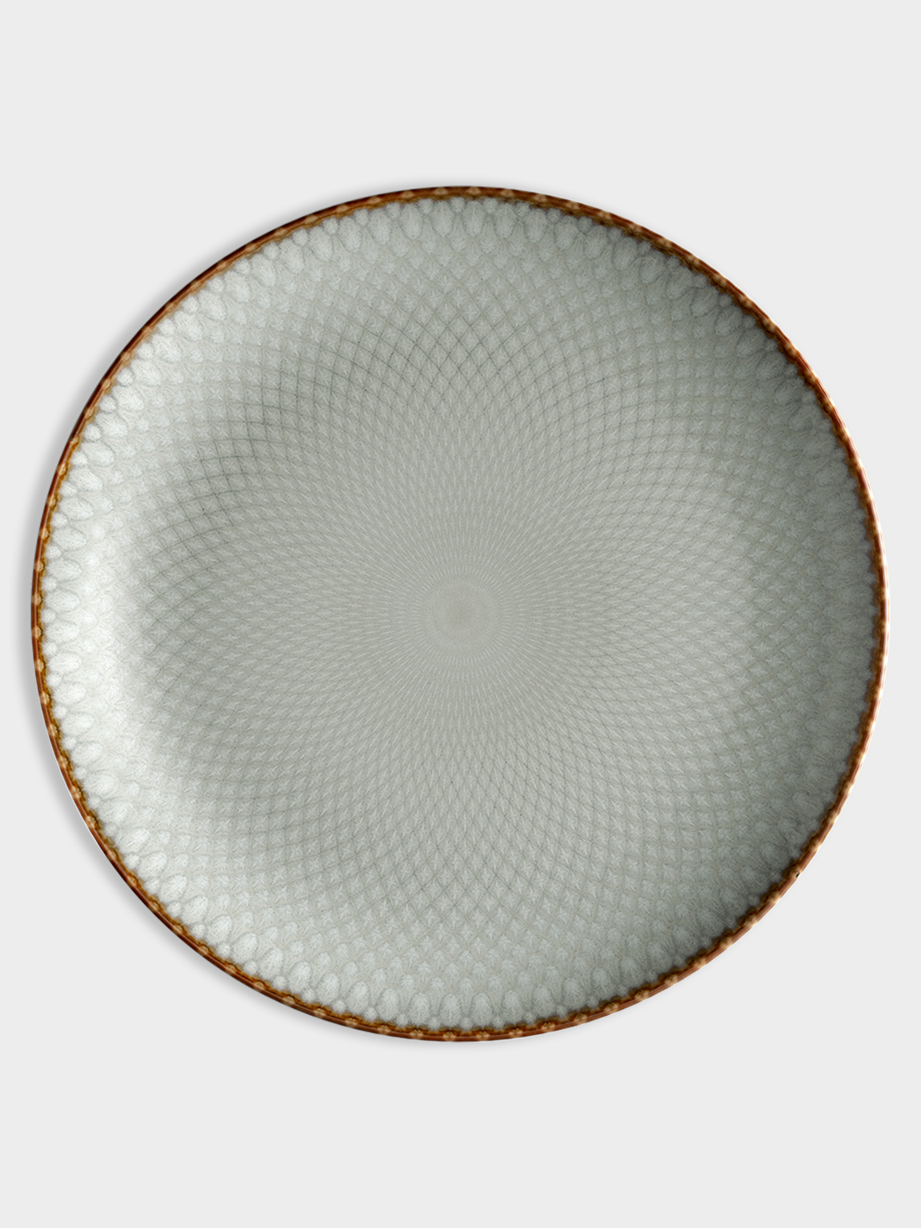 Тарелка обеденная, 27 см, керамика, серо-бежевая, Серые ромбы, Mandala